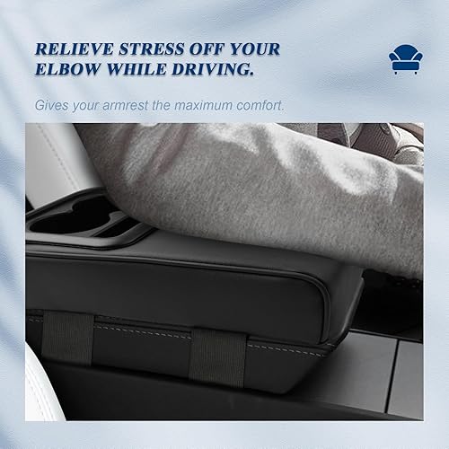 Miniatura 5 de BIBIBO Funda para consola Ford Ranger 2023, funda para reposabrazos de consola Ford Ranger 2019-2023, protector de almohadilla para reposabrazos