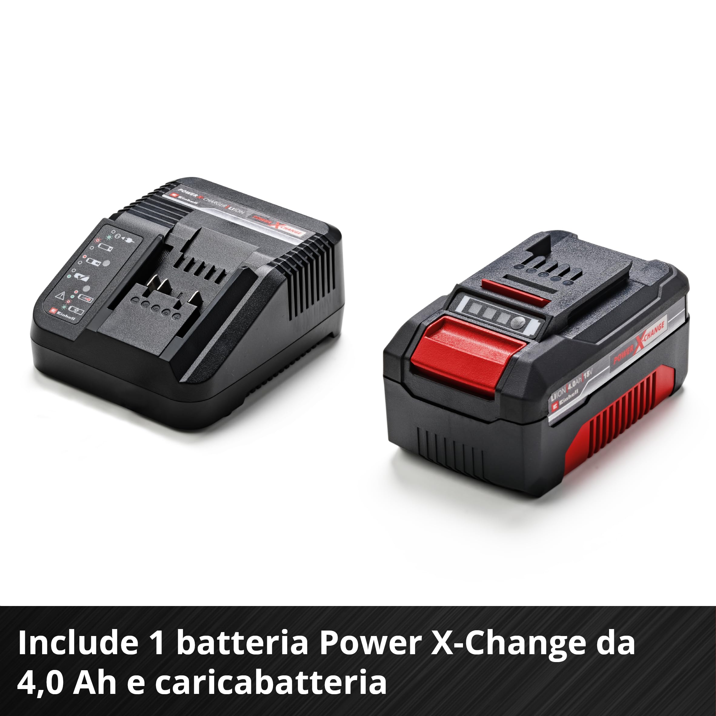 Einhell Tassellatore a batteria TE-HD 18/20 Li (1x 4,0 Ah) Power X-Change (18 V, 1,8 J, SDS-plus, perforazione in cemento 20 mm, 4 funzioni, incl. batteria 4,0 Ah + caricabatterie)