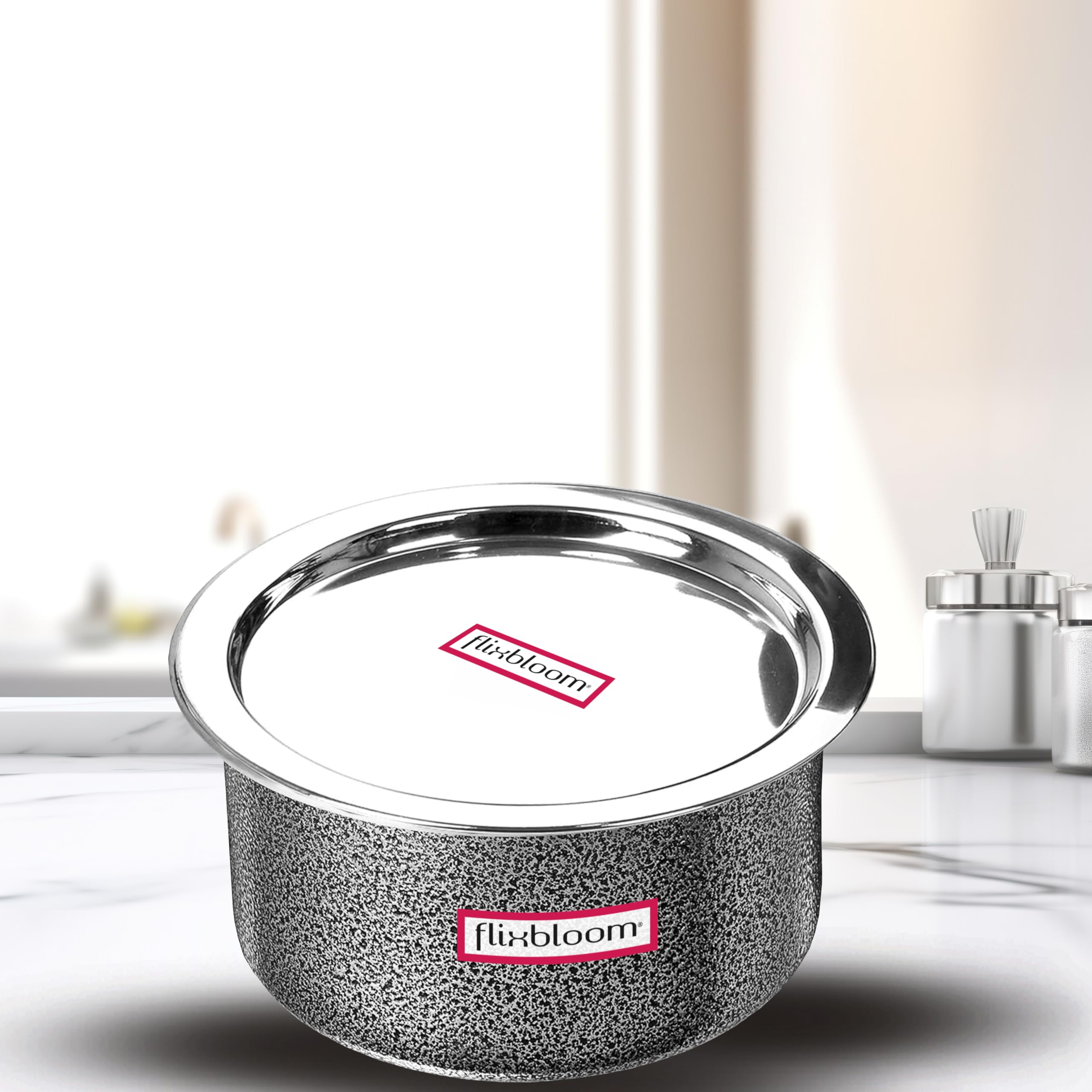 Continent Black 16 Litre Hard Anodised Induction Base Bottom/LPG Gas Stove Friendly Mutlipurpose Kitchen Utensil Deep Pot Cookware Tope with Lid/Patila/Bhagona-image-4