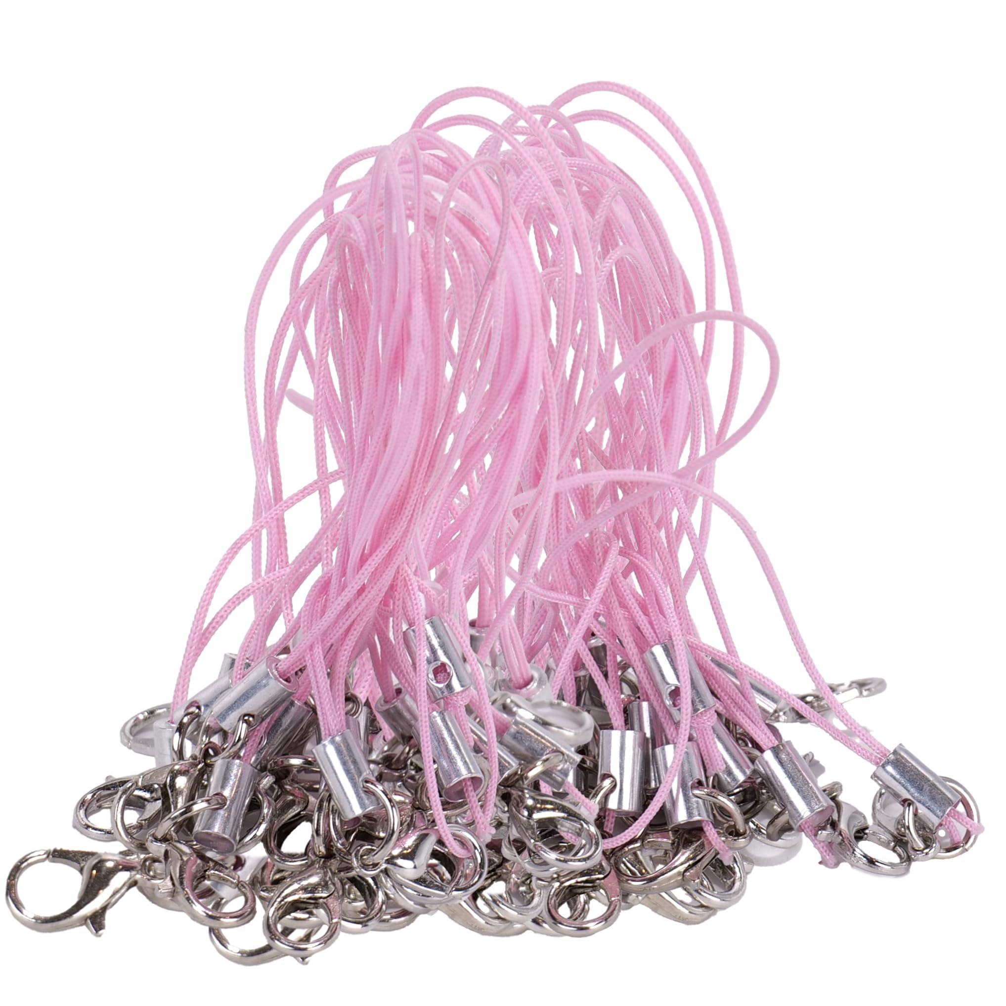 MINI-FACTORY 100PCS DIY Charm Straps with Lobster Clasp Colorful Lanyard Cords for Phone Charms, USB Drives, Keychains, Jewelry Making, Crafts, Purse &amp; Name Tag Accessories