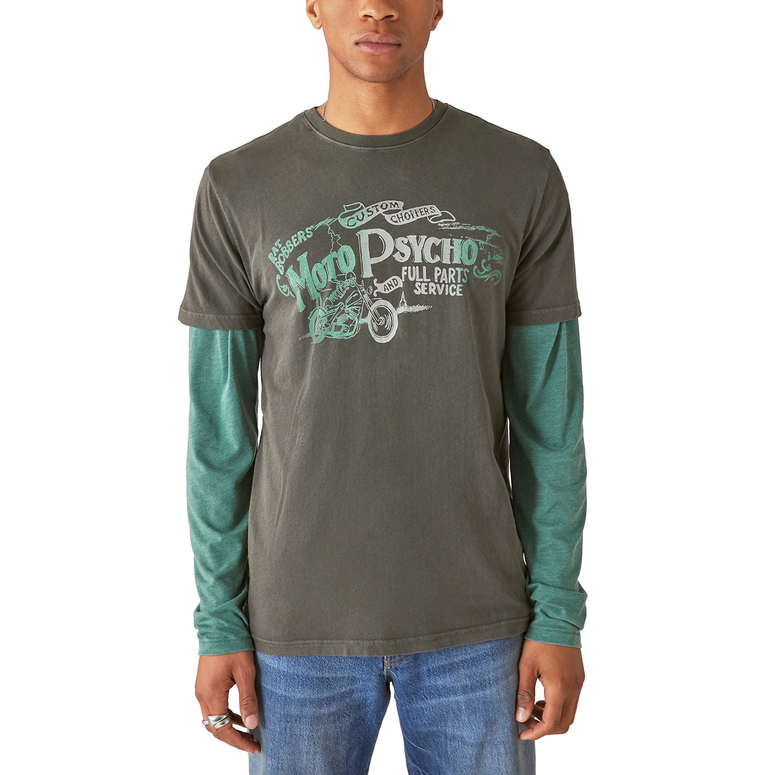 Lucky Brand Sturgis Ombre Moto Graphic Tee Sturgis Ombre Moto Graphic Tee Uomo