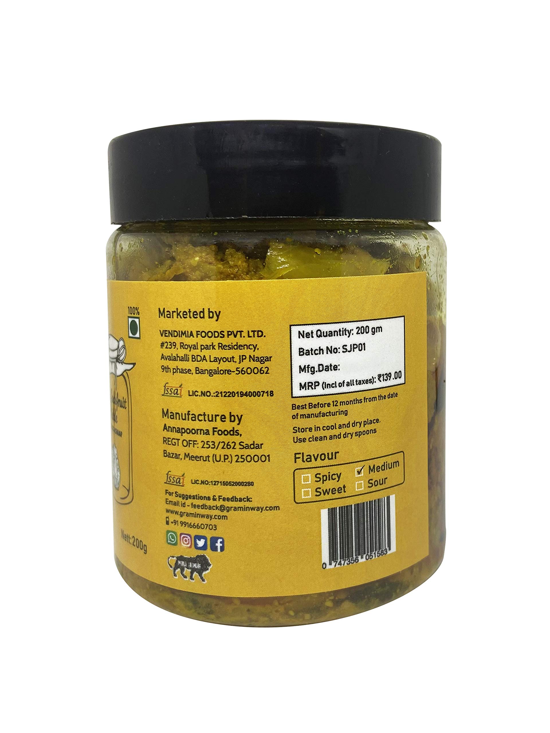 GRAMINWAY - from The Roots Spicy Jackfruit Pickle | Kathal ka Achar 200 gm 3