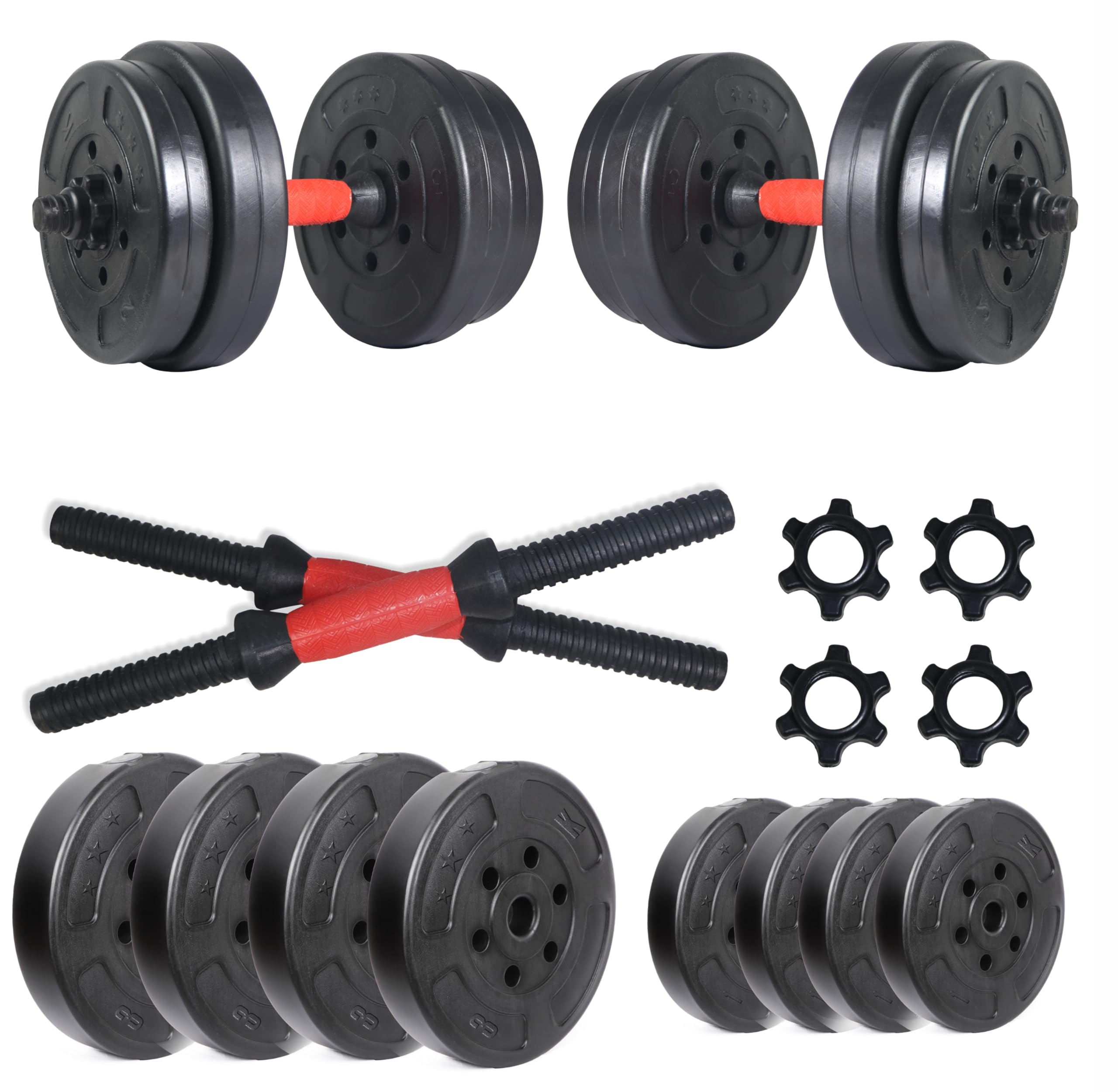 Artino Sports Invader Dumbbells 8 kg to 20kg Combo, Button Shaped Weight Plates & Dumbbell Rods for Home Gym Set (16KG) (B0CQV7Y1RX) Amazon Price History, Amazon Price Tracker
