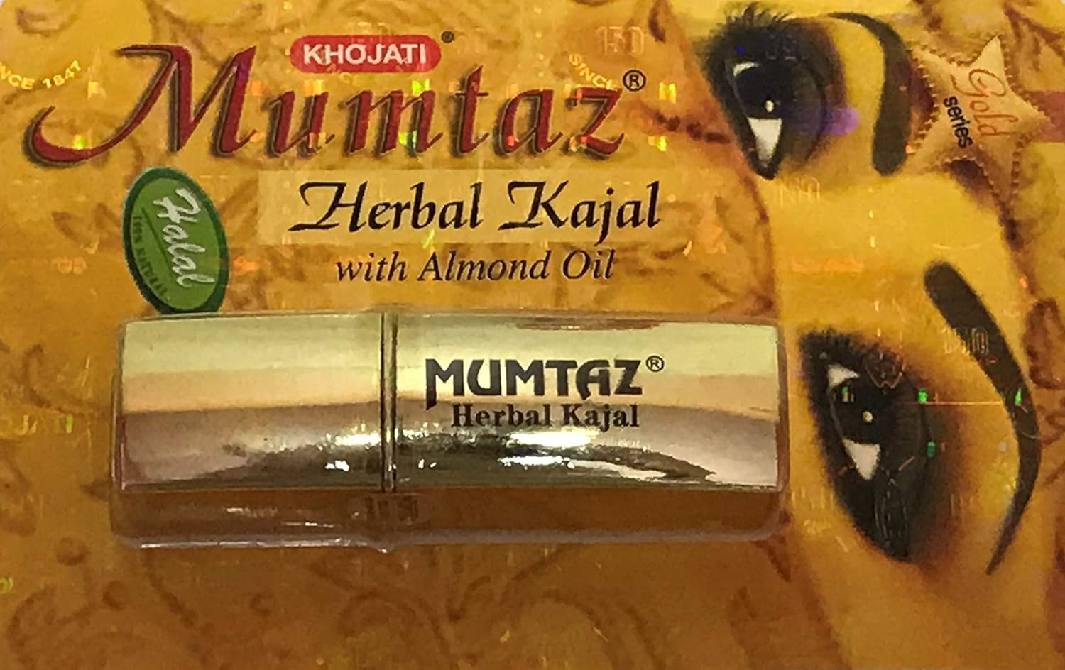 KVeda Gold Series Mumtaz Herbal Kajal with Almond Oil Kajal Liner
