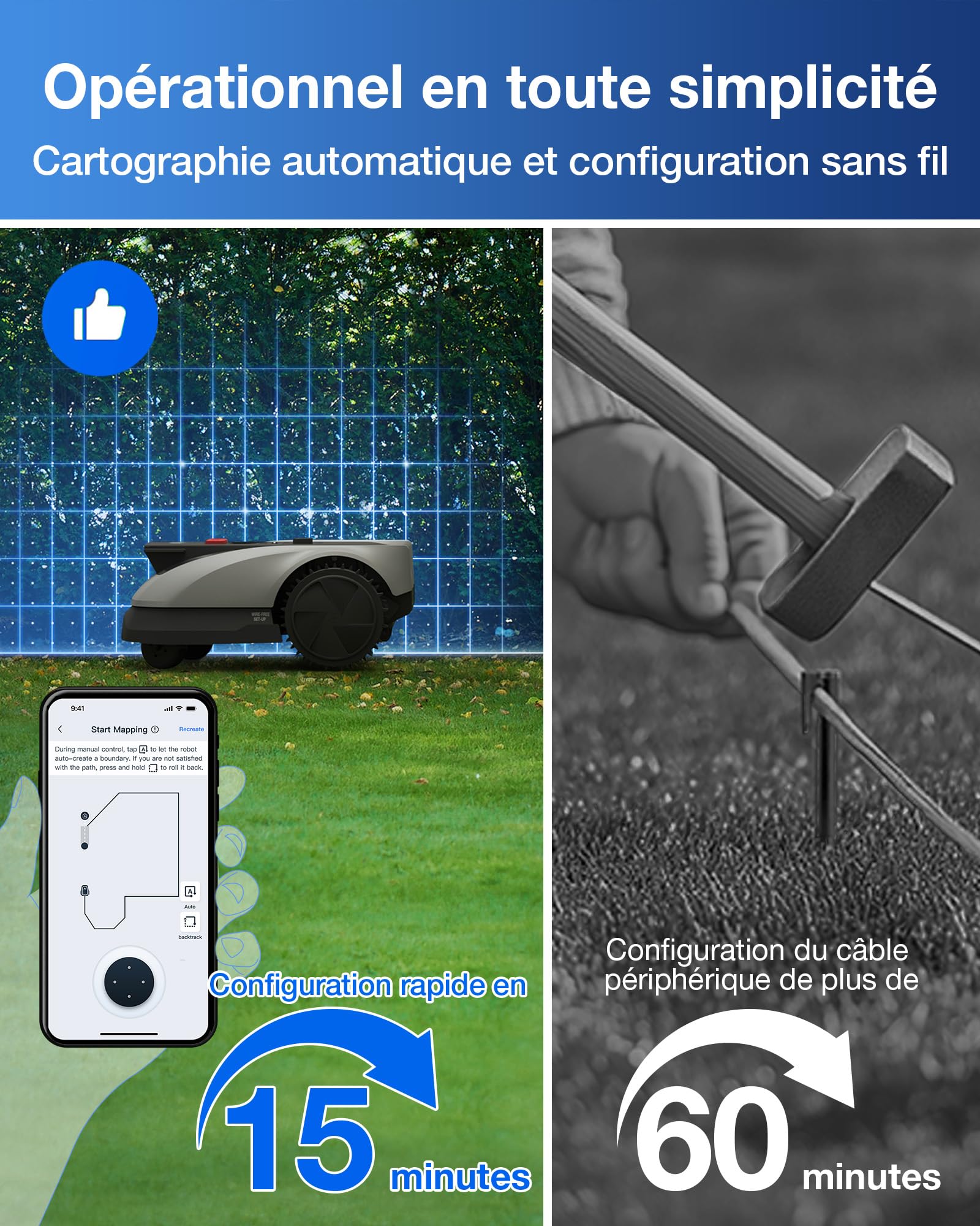 ECOVACS Goat O600 RTK Robot Tondeuse sans Fil - vue 2