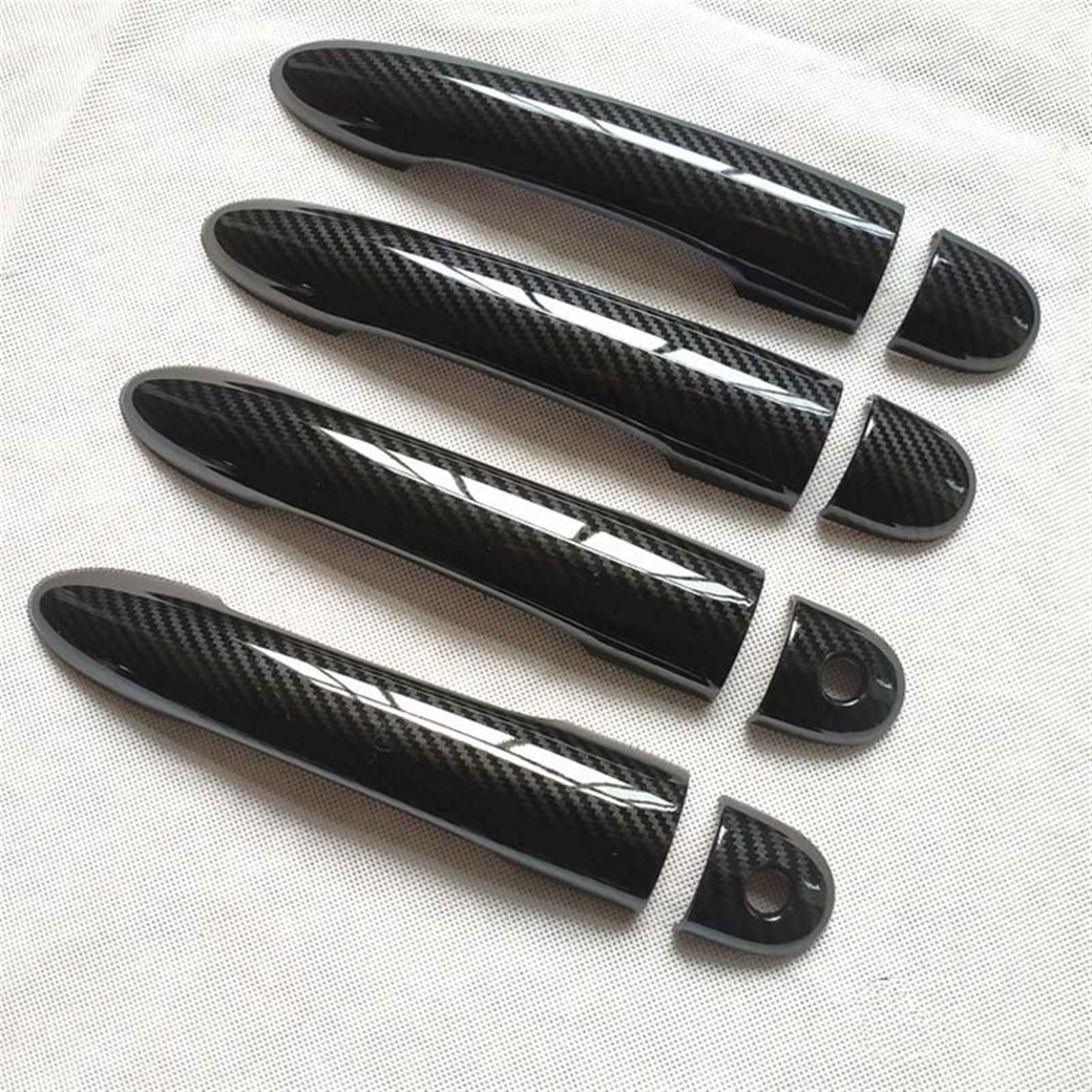 Fahbstr One Color Exterior Door Handle Cover For Clio 3 Iii Mk3 Handles Covers Trim Plastic Imitation Car Accessories Carbon Fiber