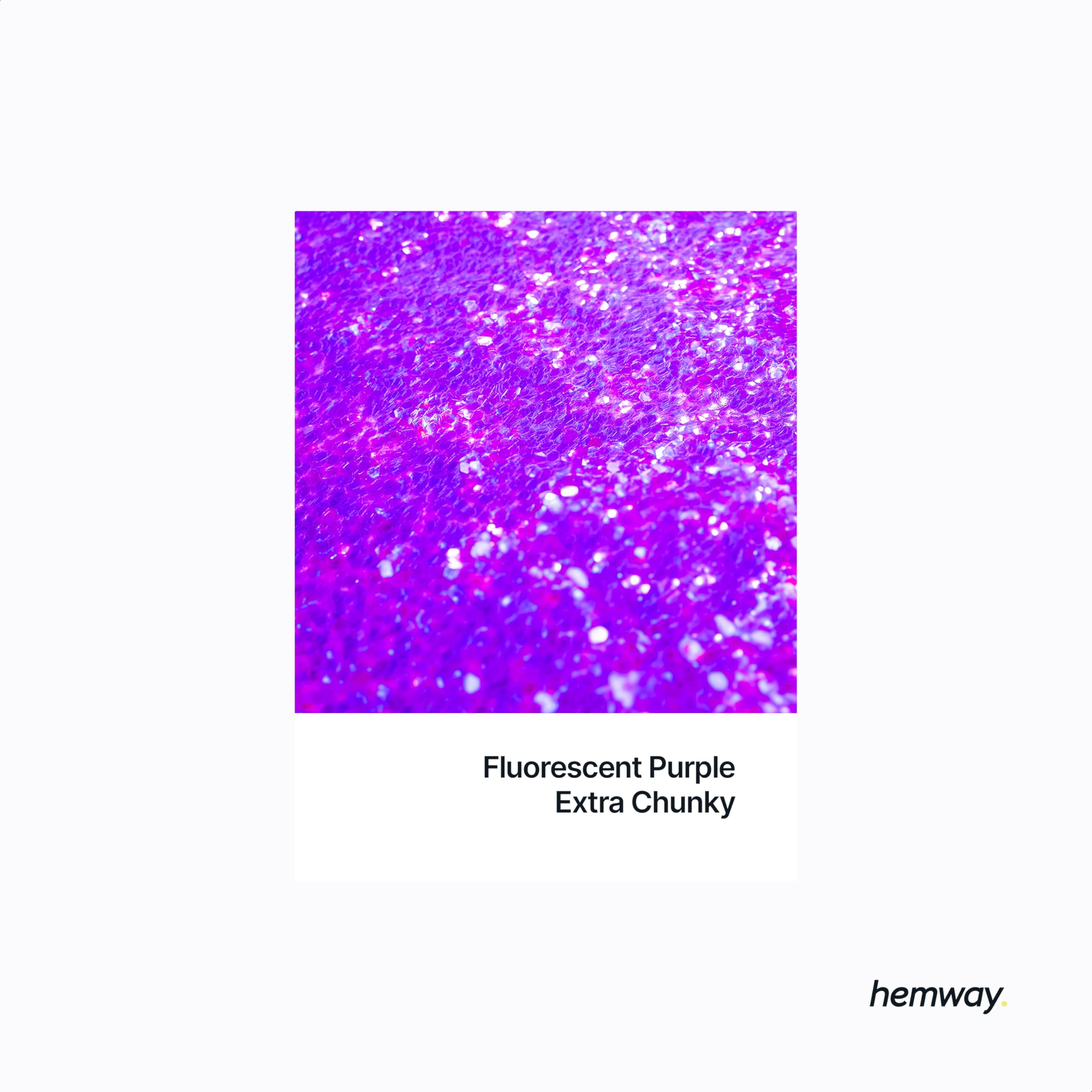 Fluorescent Purple Glitter Shaker, 130g Extra Chunky Glitter, Crafts 1/24" Metallic Flake Purple Sequins - Image 2