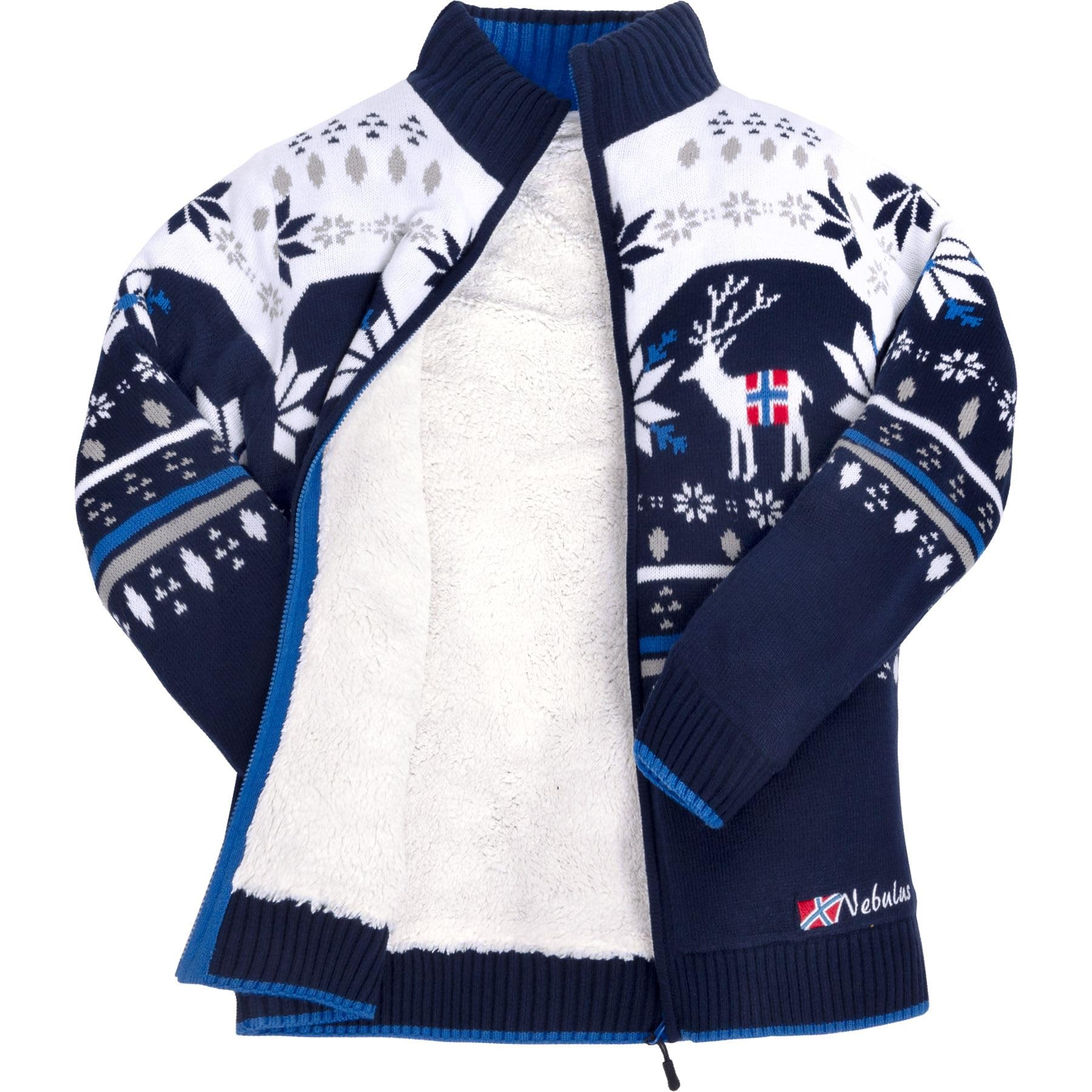 Nebulus Damen Norweger SVERRE, warme Strickjacke, praktische & vielseitige Jacke