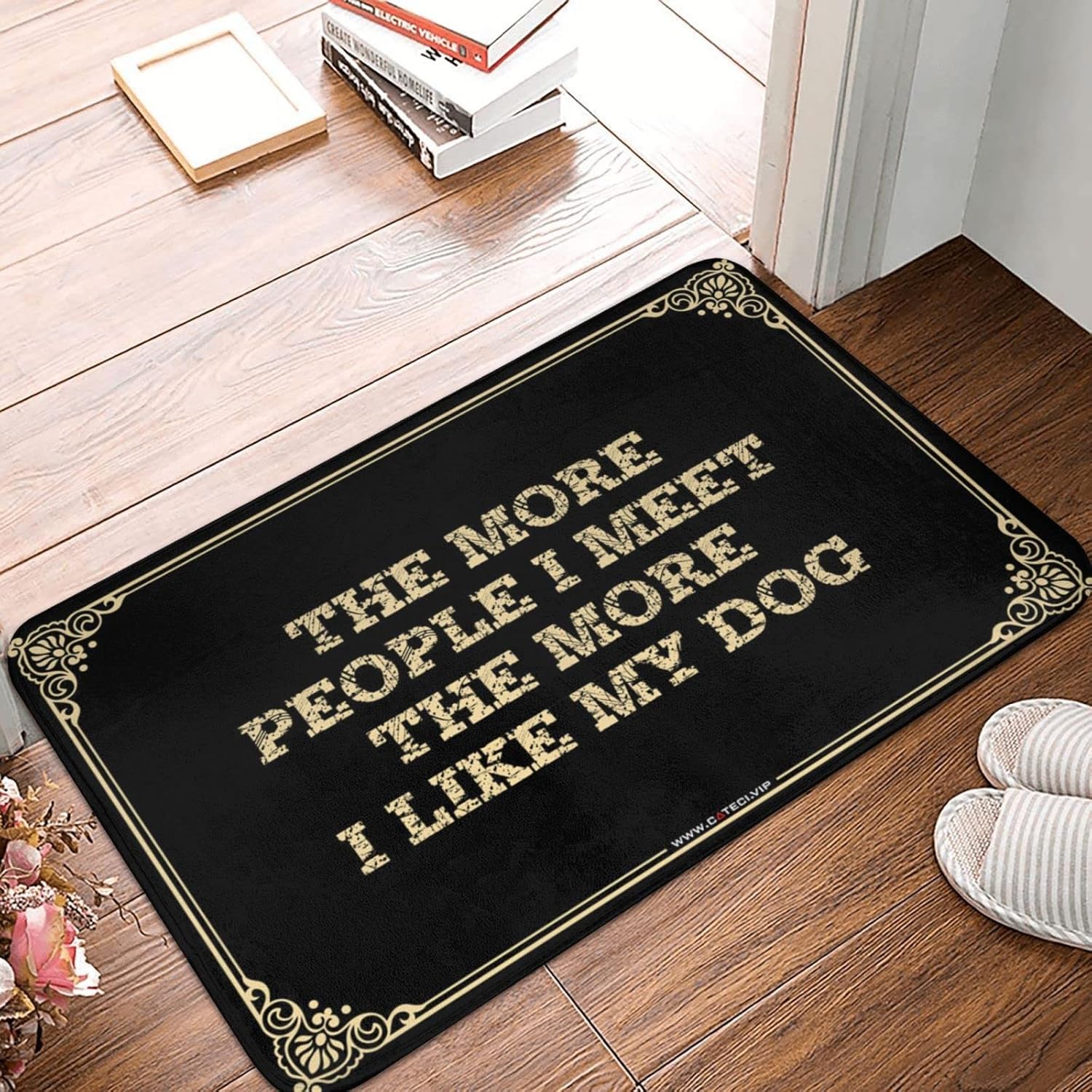Funny Outdoor Doormat The More People I Meet The More I Like My Dog Doormat Patio Decor Door Mats Outdoor Entrance Funny(Size:65X90CM), Colour, BCPYBPCMC-COLOUR-65X90CM