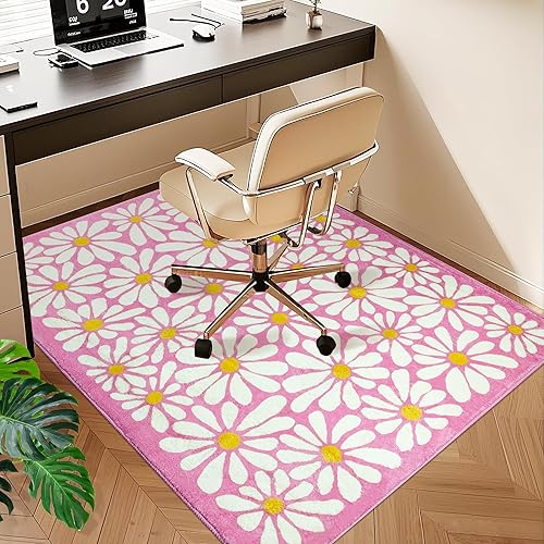 Miniatura 8 de SHIYUE Tapete para silla de oficina para alfombra de piso de madera duraazulejos, escritorio de computadora de 36 x 48 pulgadas para sillas