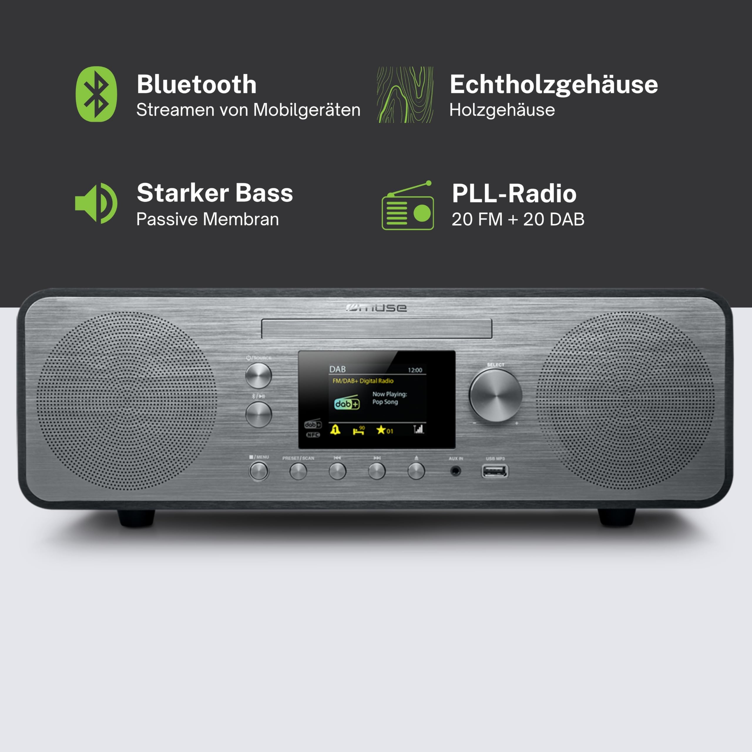 MUSE Micro chaîne HiFi M-885 DBT