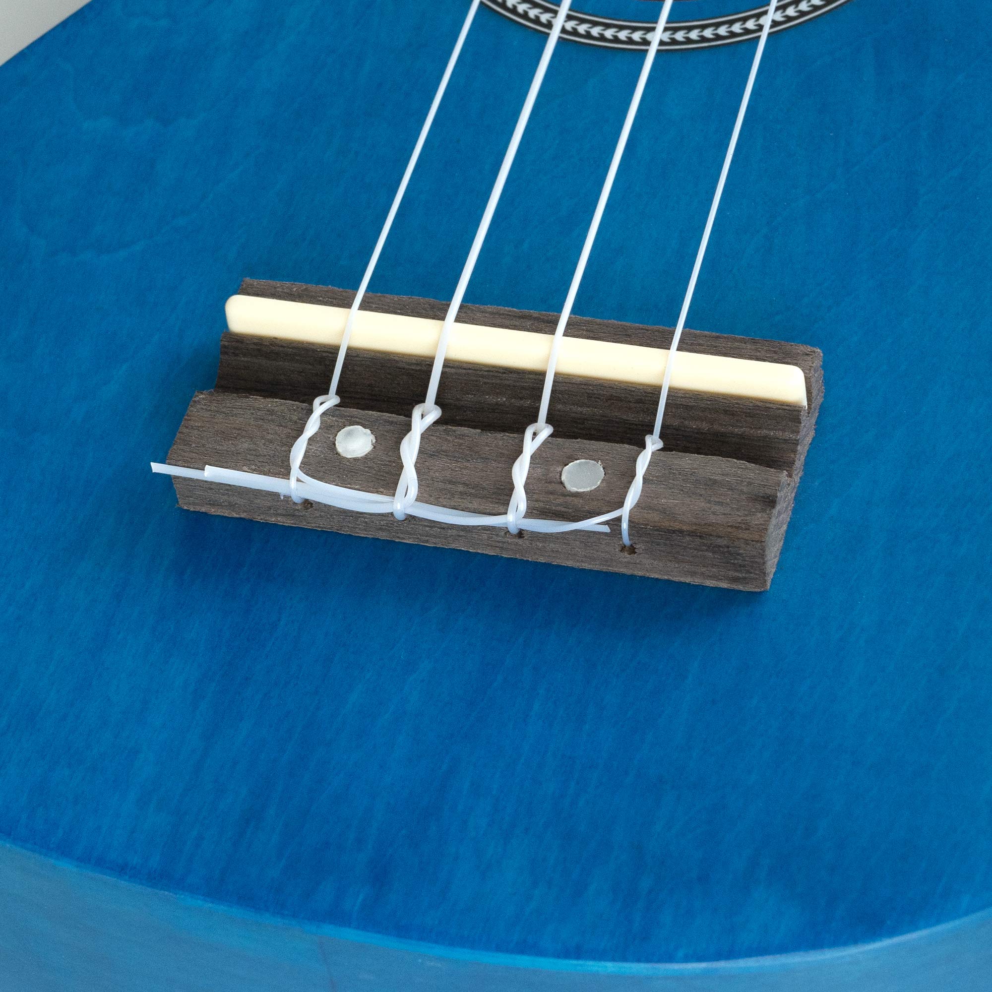 CASCHA Sopran Ukulele Set Niederländisch - für Kinder & Erwachsene I Starter Kit mit 3 Plektren Tasche holländisches Lehrbuch mit DVD Stimmgerät I Aquila Saiten Nylon I Kleine Hawaii Gitarre Blau