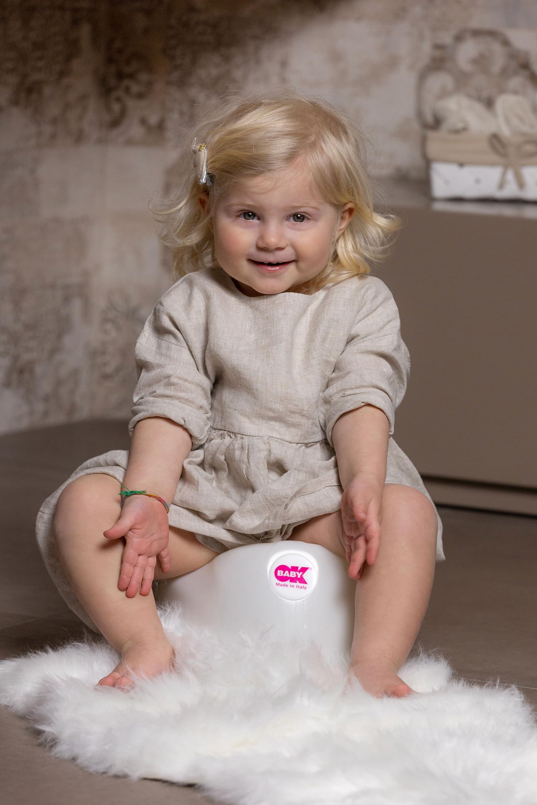 OKBABY Relax - Vasino per Bambini con Seduta Ergonomica e Schienale Rialzato - Azzurro