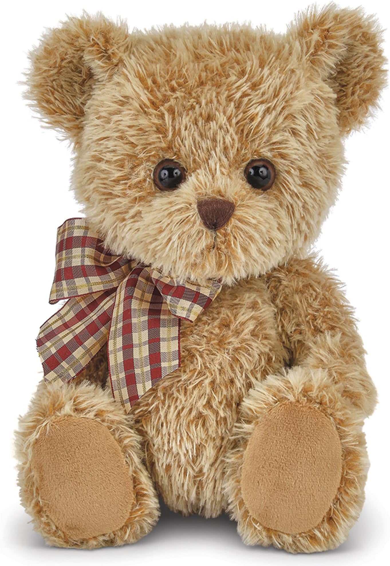 Bearington Baby Shaggy The Small Teddy Bear Stuffed Animal - 11" Soft Brown Plush Toy with Classic Vintage Look - Adorable Cuddly Teddy Bear for Infants - Stuffed Bears Plush Gift for Kids