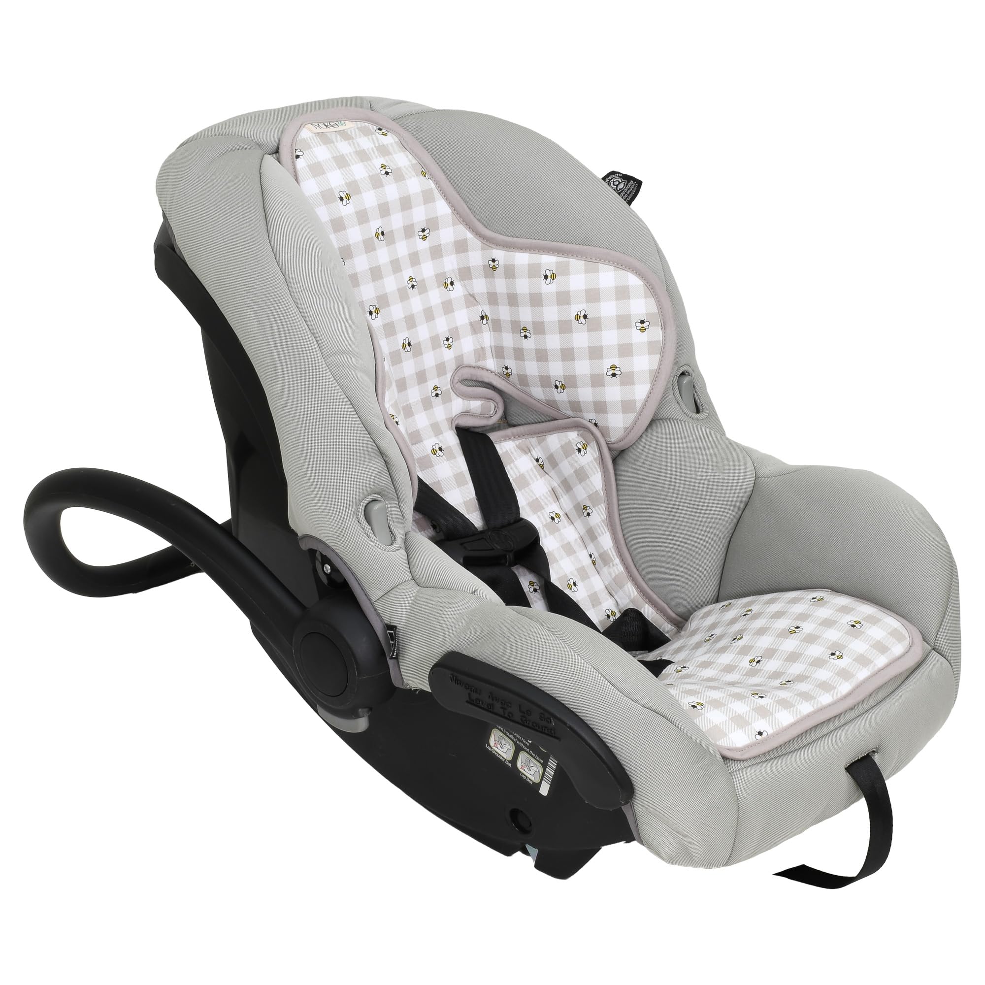 JYOKO Kids Coussin de siège pour siège Auto Taille 0,1,2,3 Matelassée Universal en Coton (Picnic Vichy, Grupo 0-1)
