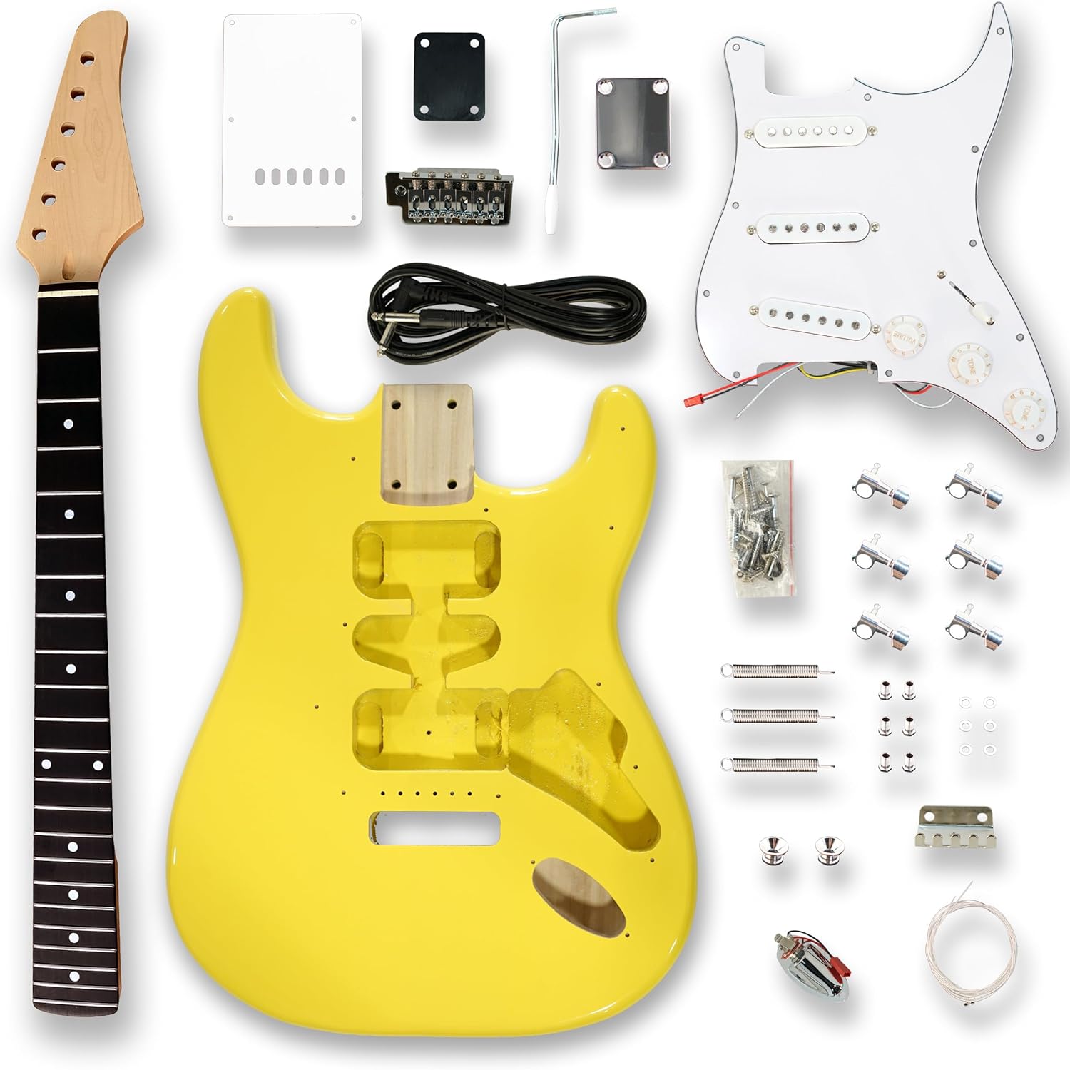 BexGears DIY Electric Guitar Kits, okoume Body maple neck & composite ebony fingerboard