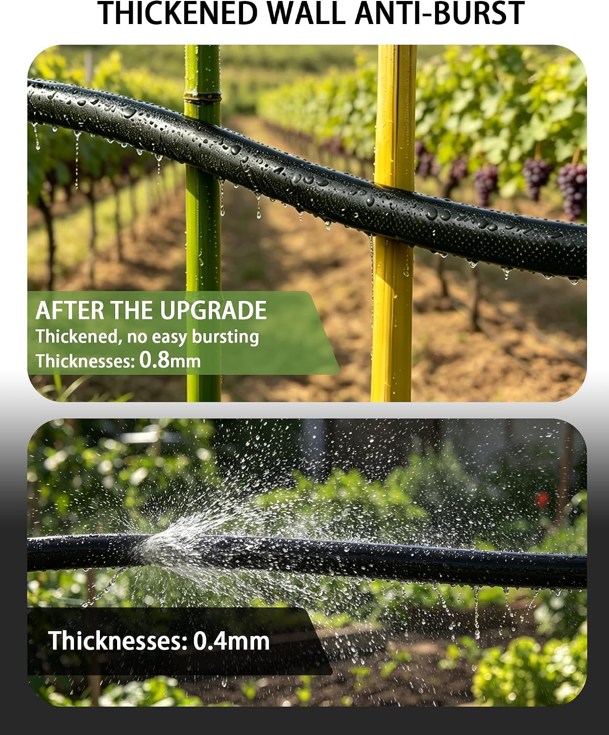 Flat Soaker Hose 100FT for Garden, 2Pack 50FT Upgrade Drip Irrigation Hose photo 6