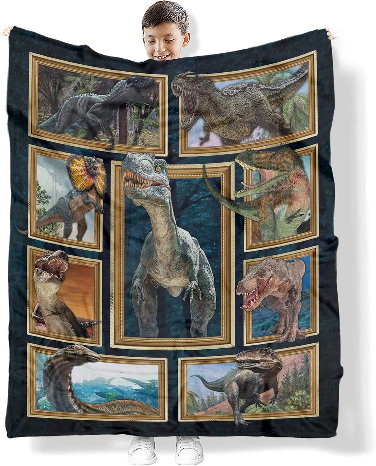 Dinosaur Blankets Soft Warm Dino Blanket Gifts for Dinosaur