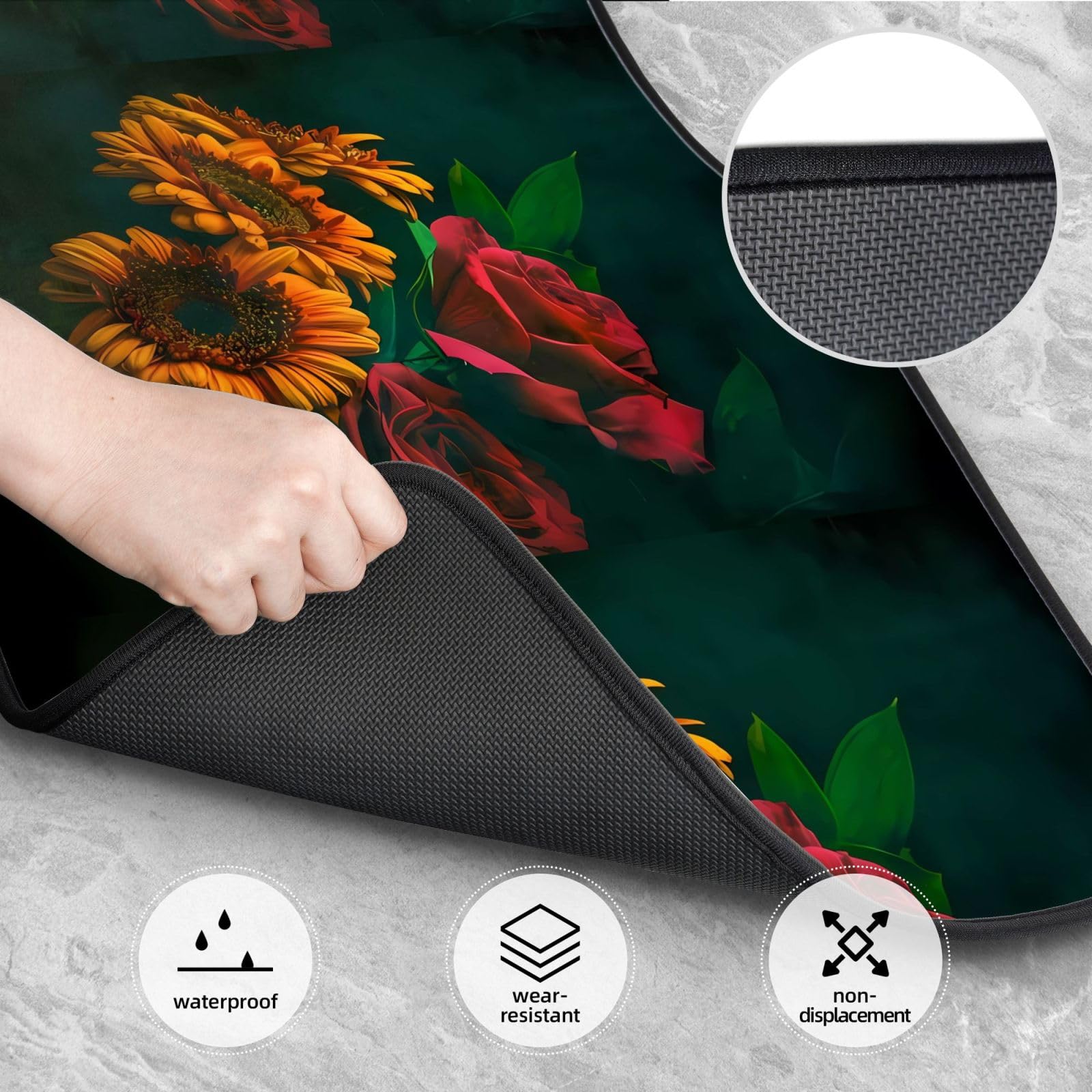 Lot de 4 tapis de sol en néoprène imperméable pour voiture