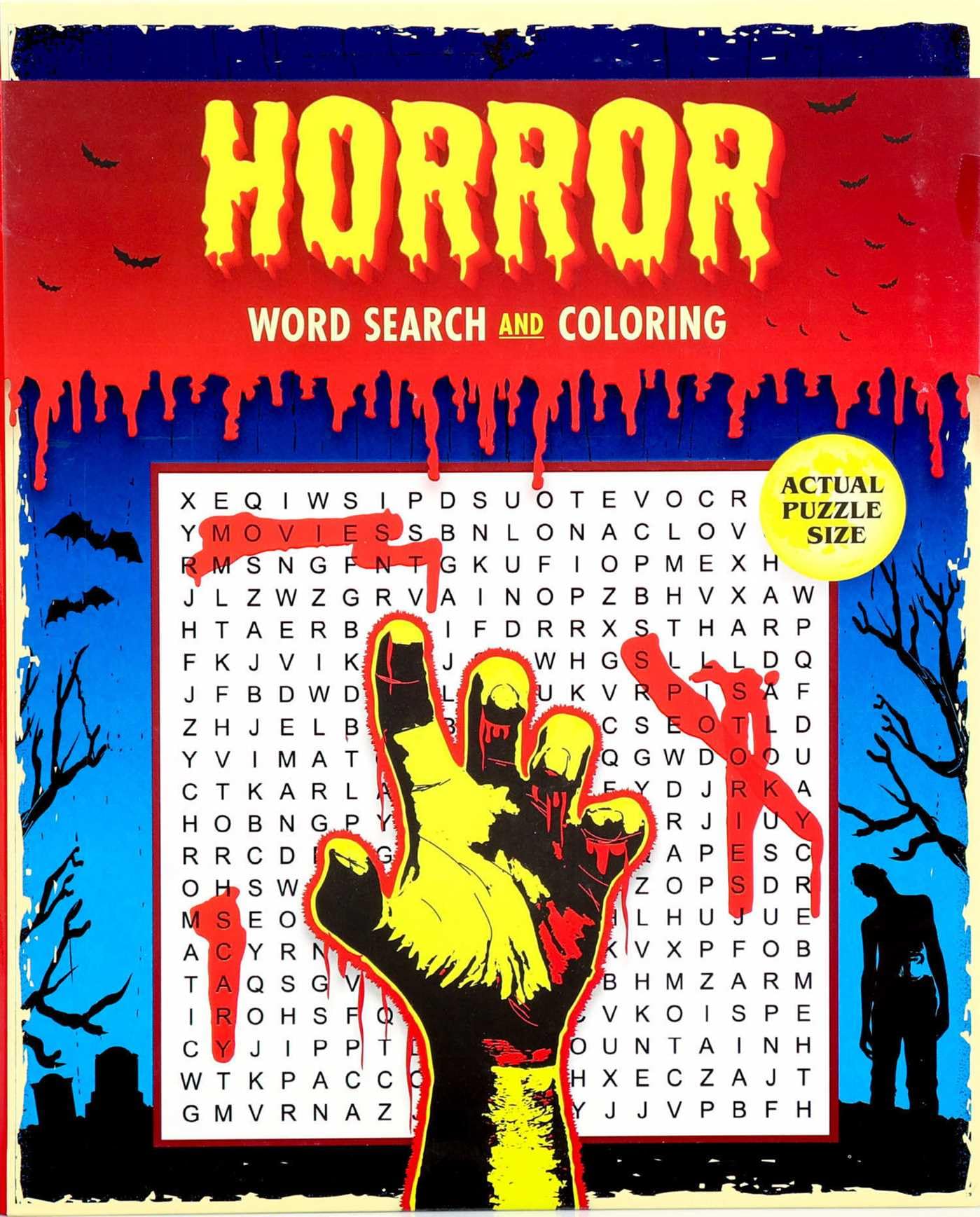 Horror Word Search and Coloring (Coloring Book & Word Search)