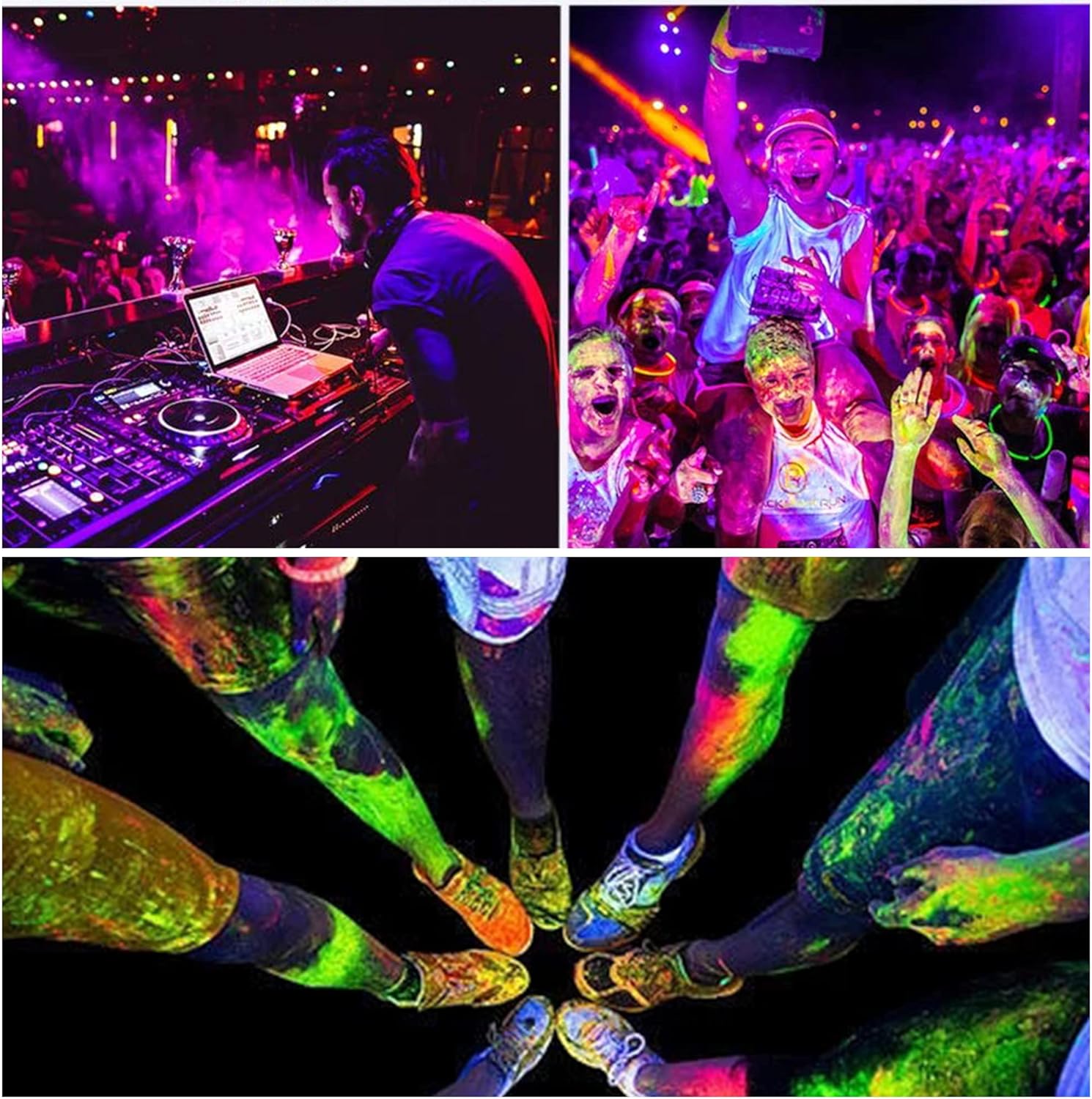 UV LED Black Light Bar, 10W USB 5ft Cable UV Light, 1ft Blacklight Bar for Body Painting Blacklights Tapestry Poster Glow Party Black Lights Strip for Cabinet, 2 Pack