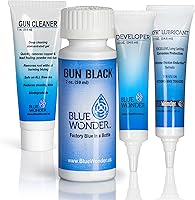 Vista 2 de Blue Wonder Gun Black - Kit de reacabado de armas de fuego de 2 onzas más sistema de extracción azul de 2 partes con cepillo