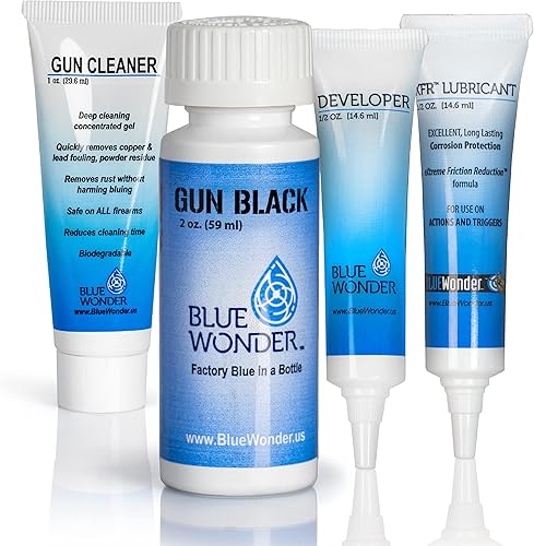 Miniatura 2 de Blue Wonder Gun Black - Kit de reacabado de armas de fuego de 2 onzas más sistema de extracción azul de 2 partes con cepillo