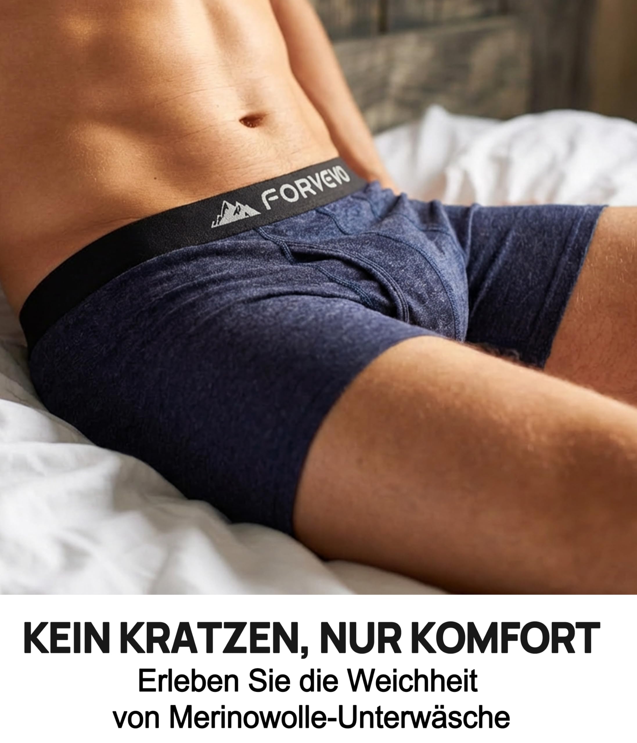 FORVEVO Merino Boxershorts Herren 6er Pack, Atmungsaktive Merinowolle Unterwäsche für Männer, Weich Geruchshemmend, Größe M-3XL
