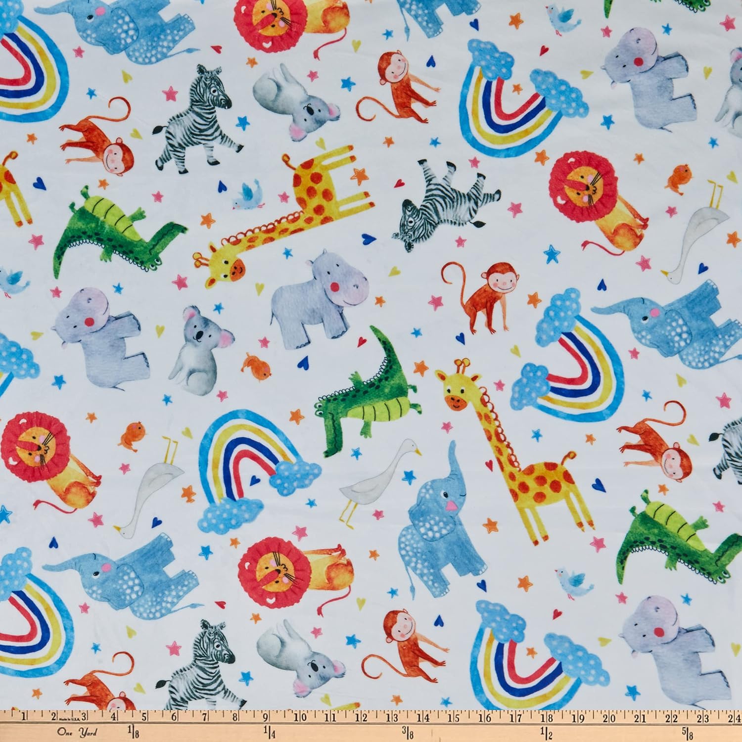 Shannon Minky Digital Cuddle Storybook Multi, Fabric by the Yard