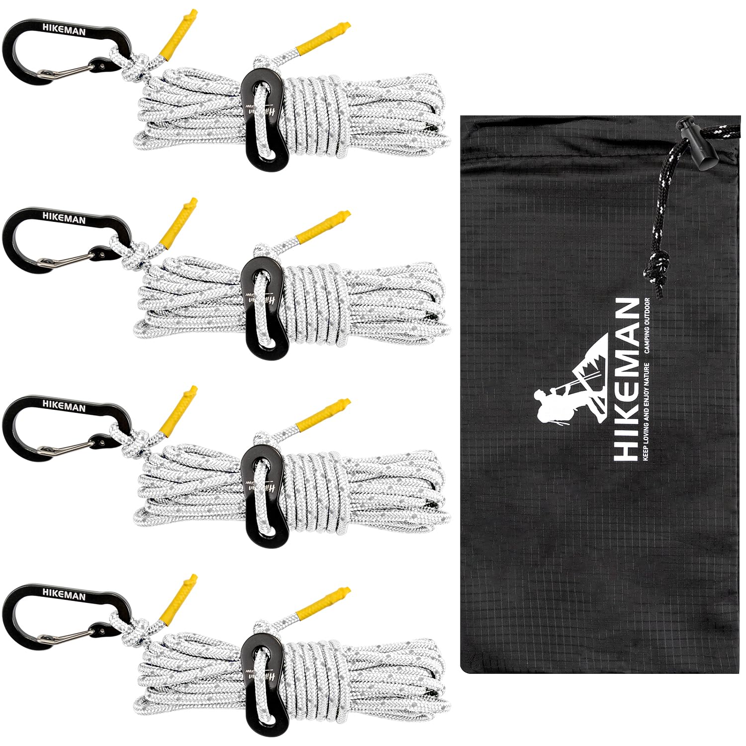 Snapklik.com : HIKEMAN Reflective Tent Rope Guyline - 4M Camping Guide ...