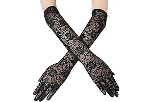 Fanciest Lace Elbow Length Gloves for Weddings