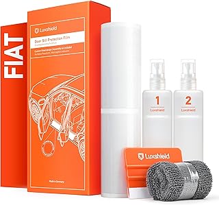 Luxshield Car Door Sill Protector for Fiat 500e 332 I 2020-2025 - Protective Film Car Door Accessories Trim Paint Protection Film Transparent