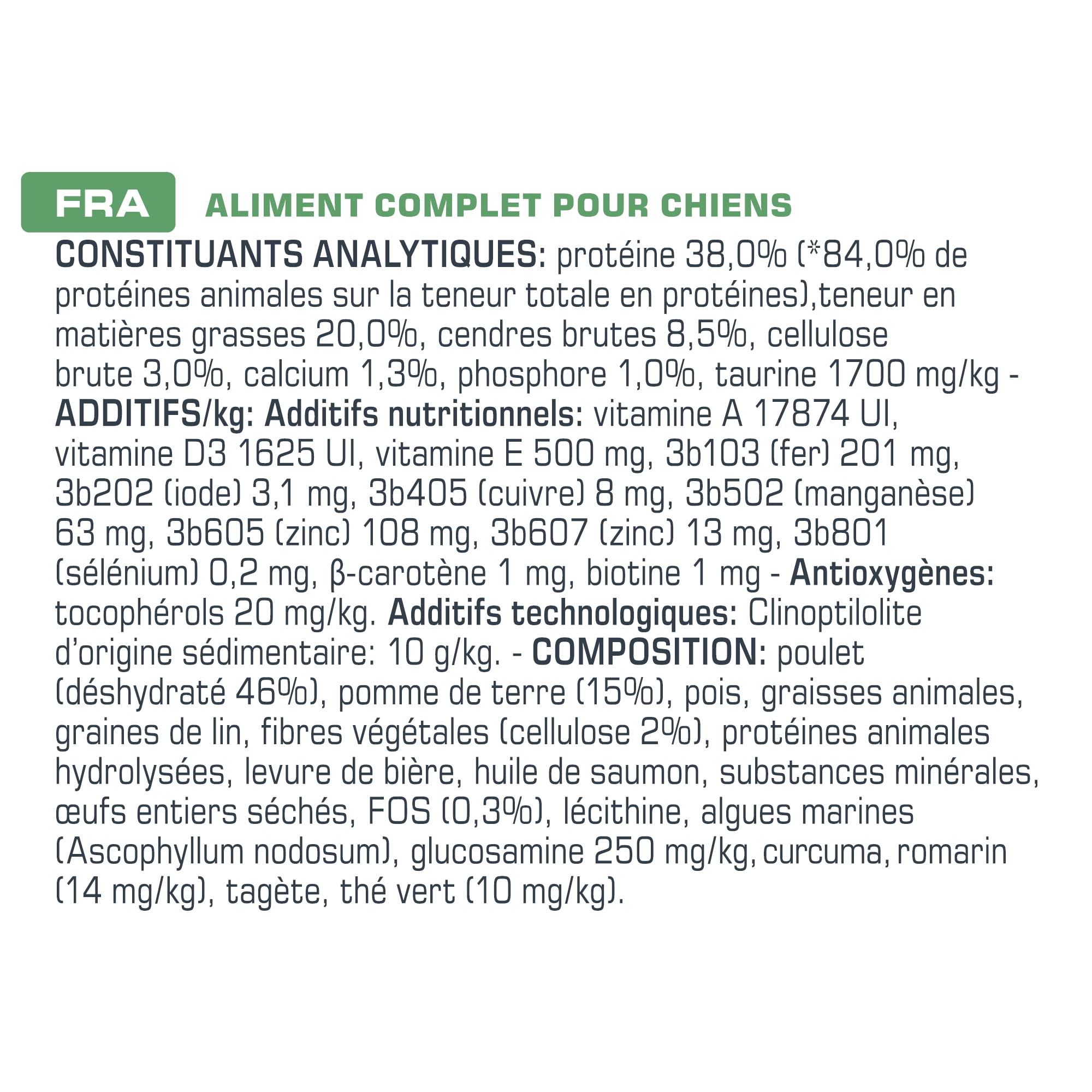 VERSELE-LAGA - Opti Life Prime Adult Chicken - Poulet - Croquettes pour Chiens Toutes Races - sans Céréales - 12,5kg