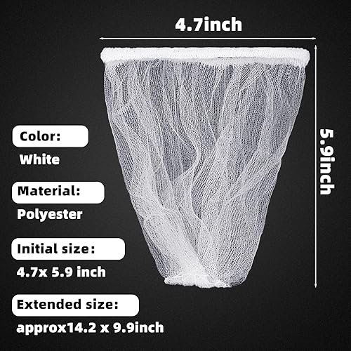 Miniatura 2 de 500 bolsas desechables de malla para colador de fregadero de cocina, filtro de malla antiobstrucción, elástico para fregadero de cocina, bolsa de
