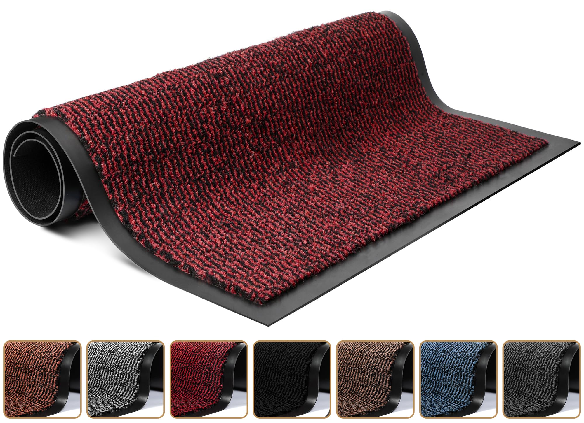 Lexell Washable Door Mat for Indoor & Outdoor - Highly Absorbent Non-Slip FloorMat, Heavy Duty Rubber Mat for Front & Back Door - Stunning & Waterproof