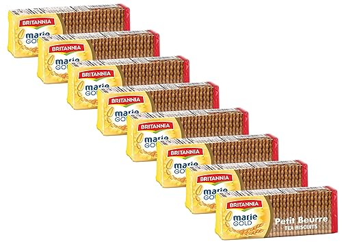 Miniatura 8 de BRITANNIA Marie Gold - Galletas Petit Beurre de 15.87 onzas (15.87 oz)  Bocadillo crujiente  Deliciosas galletas saludables  Apto para vegetarianos