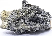 Vista 1 de 8.47 oz 3.3 "Columnar Green Epidote Druzy Cluster Áspero Natural Sparkling Pistacite Gemstone Crystal Mineral Geoda Raw Espécimen - Perú