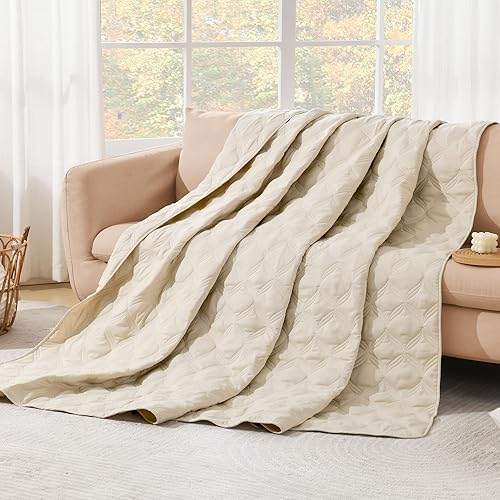 Miniatura 6 de Litanika Juego de edredón beige tamaño California King, colcha ligera de verano de gran tamaño, funda de cama bohemia para decoración de cama, 3