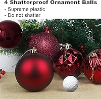 Vista 299 de Bolas de Navidad grandes de bronce de 3.2 pulgadas, adornos de decoración de árbol de Navidad, bolas colgantes inastillables para cumpleaños