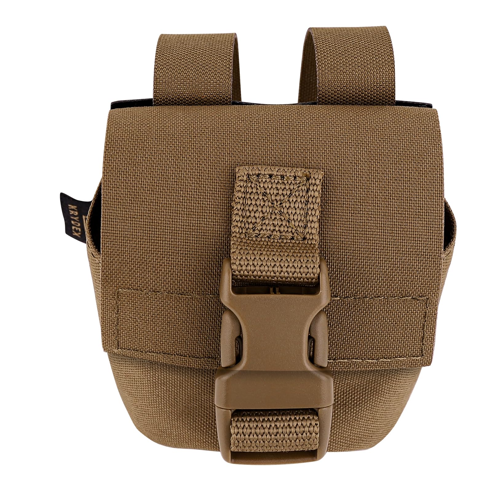 Tactical Single Grenade Pouch, MOLLE Small Handy EDC Pouch (Coyote Brown) - Image 2