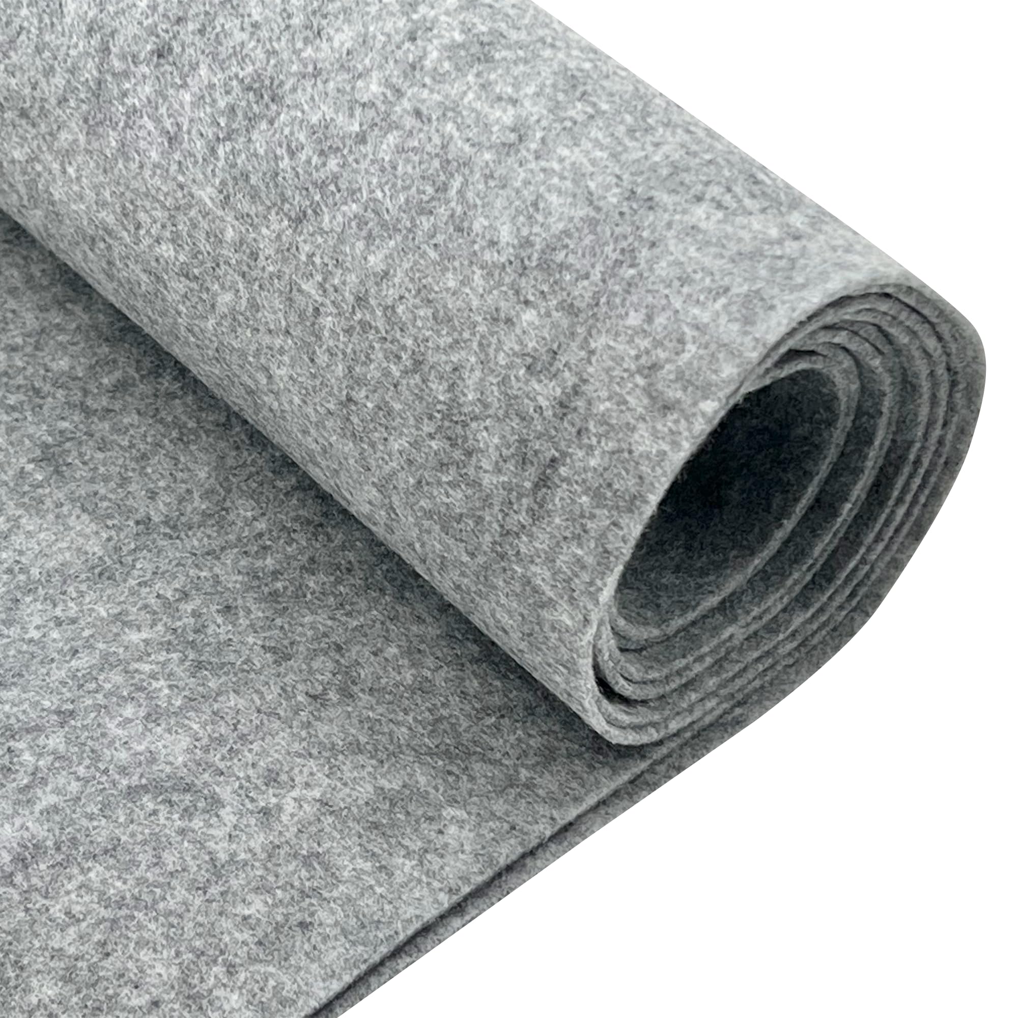 EOVEA | Acrylic Felt Fabric by The Yard - Non-Stiff, Soft Material - 72" Wide - 1.6mm Thick Felt Sheets for DIY Crafts, Sewing, Upholstery, Cushion, Padding(Heather Grey, Half Yard)