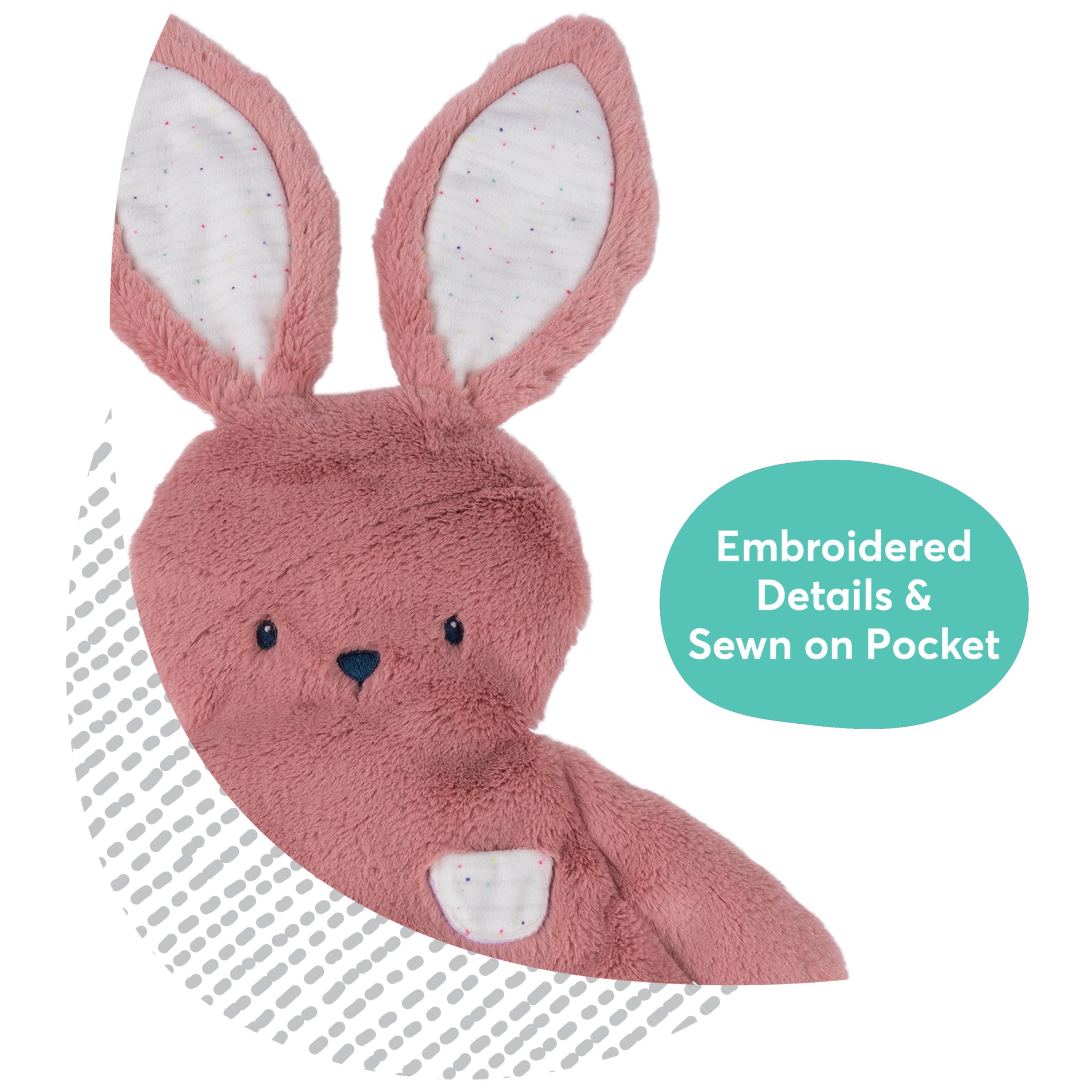 Baby GUND Oh So Snuggly Bunny Lovey, Morbida Coperta di Peluche per Neonati e Neonati, Rosa Cipria