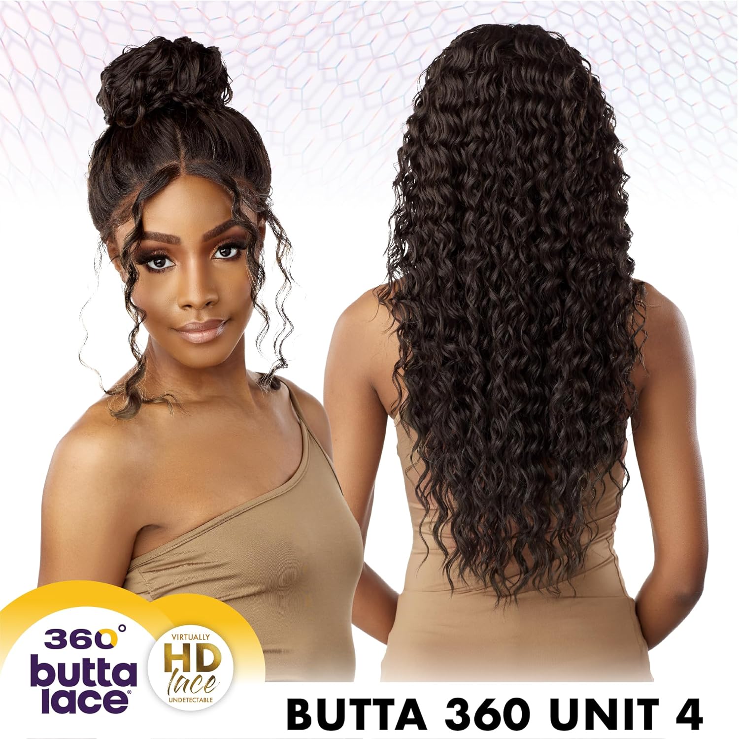 Sensationnel Butta 360 Lace Wigs - Unit 4 Wider Parting 360 Degree Lace Glueless Synthetic Preplucked Hairline (SH/BUTTERYBLONDE)