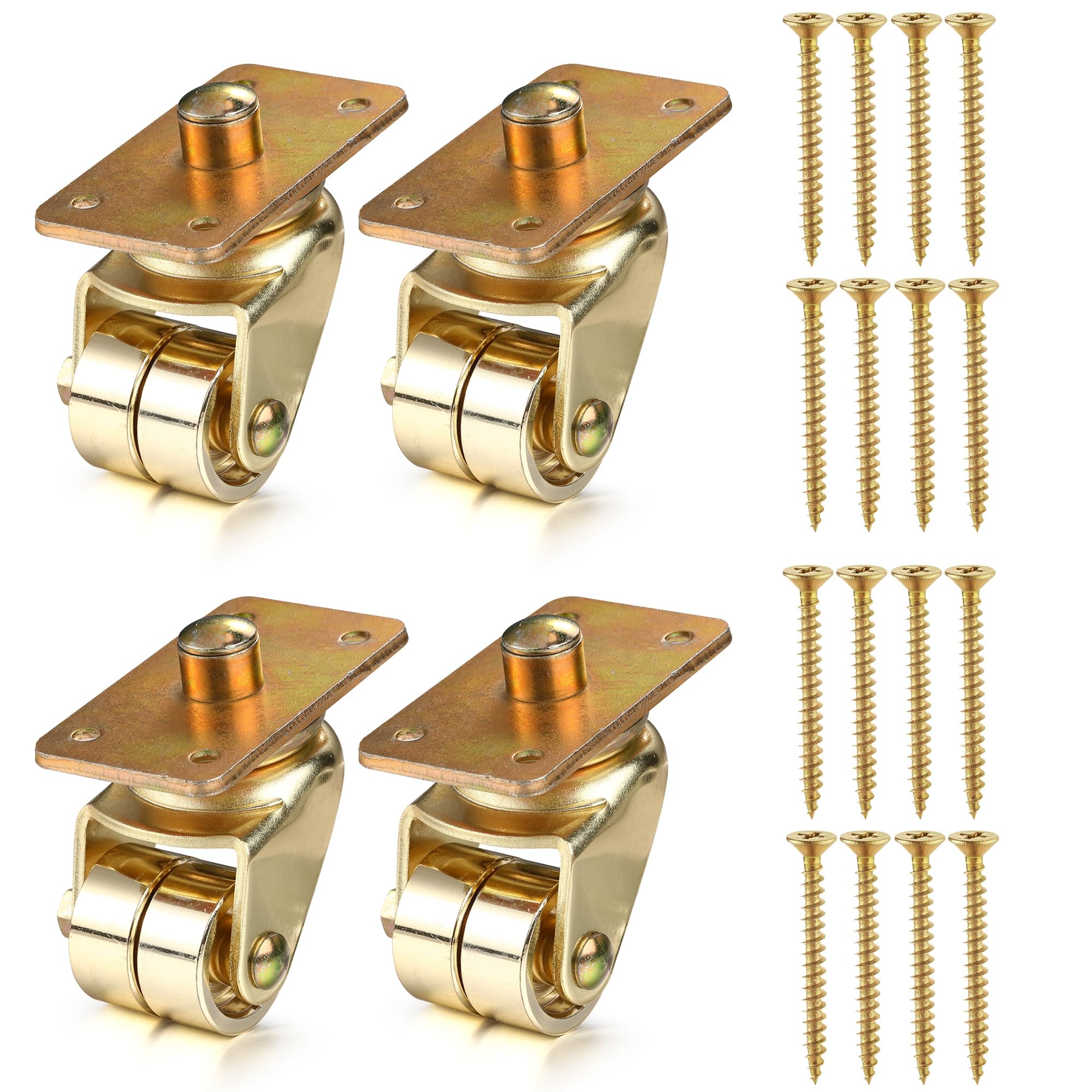 4 piezas de rueda de pie de hierro para piano, rueda de pie de metal para piano, color dorado
