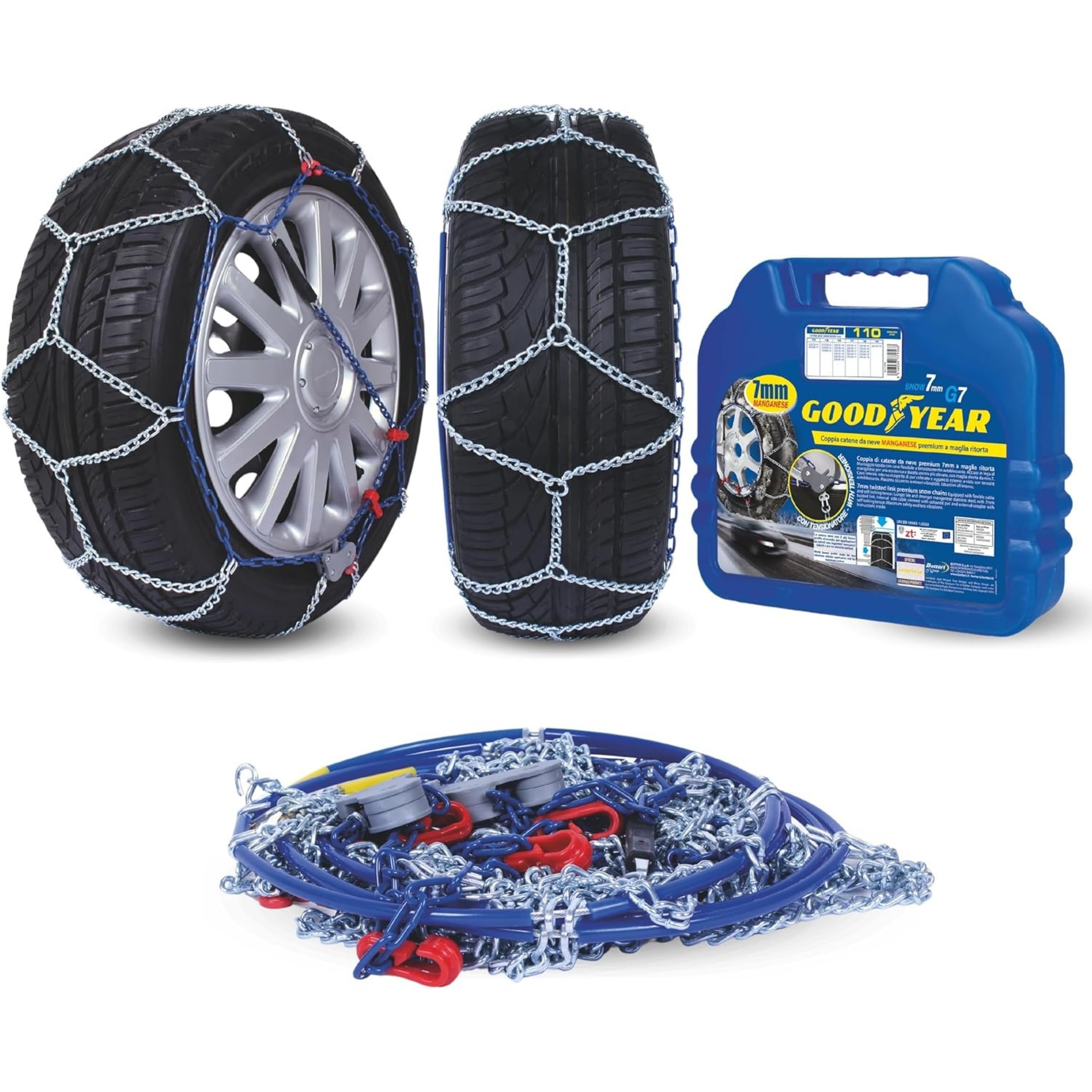 Goodyear 77956 77956 Schneeketten 7 mm für Auto - Größe 110, Größe 110