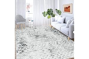 5x7 Gray Classroom Rug: Soft and Durable Washable Classroom Rug for Kids