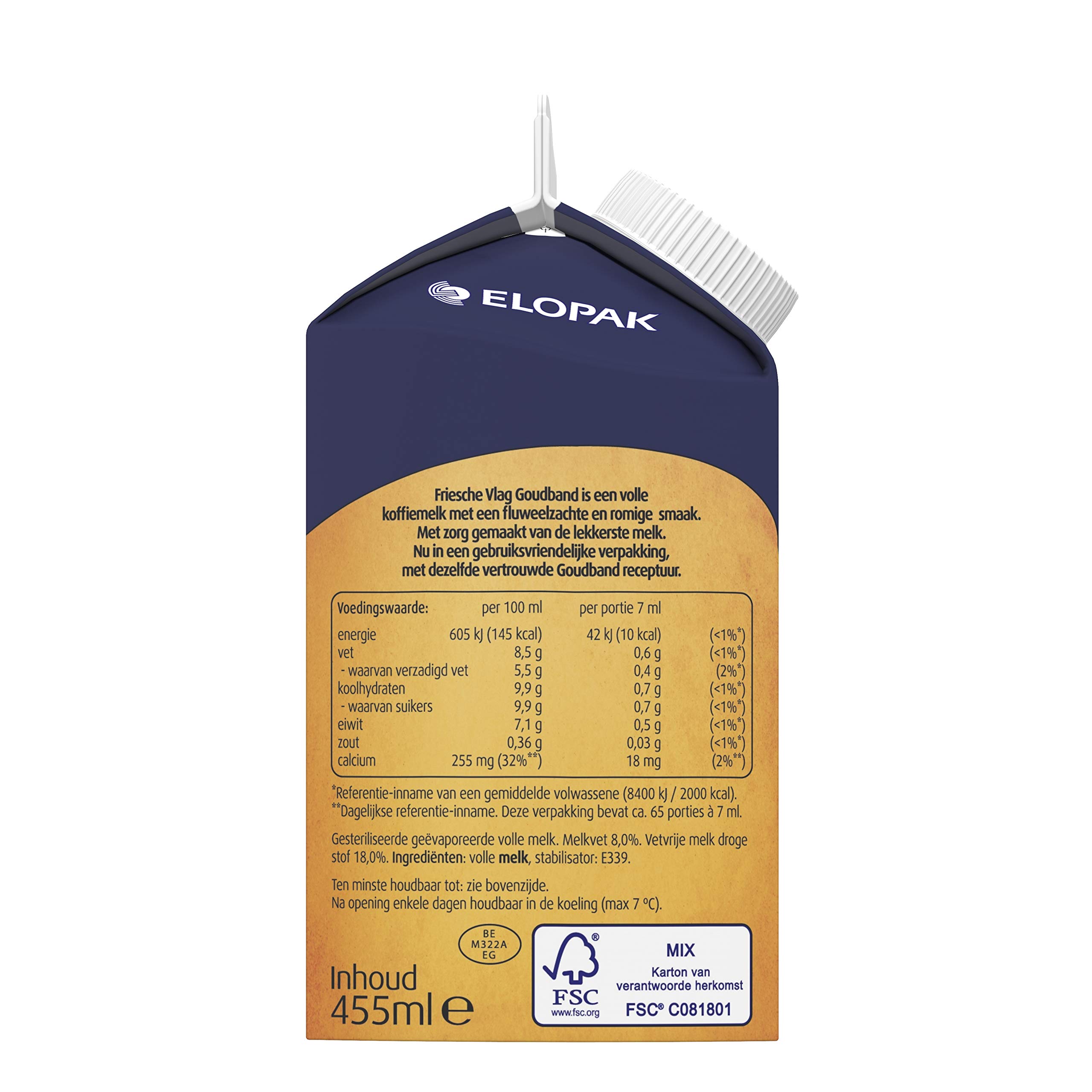Friesche Vlag Correa de oro de leche de café 18 x 455 ml