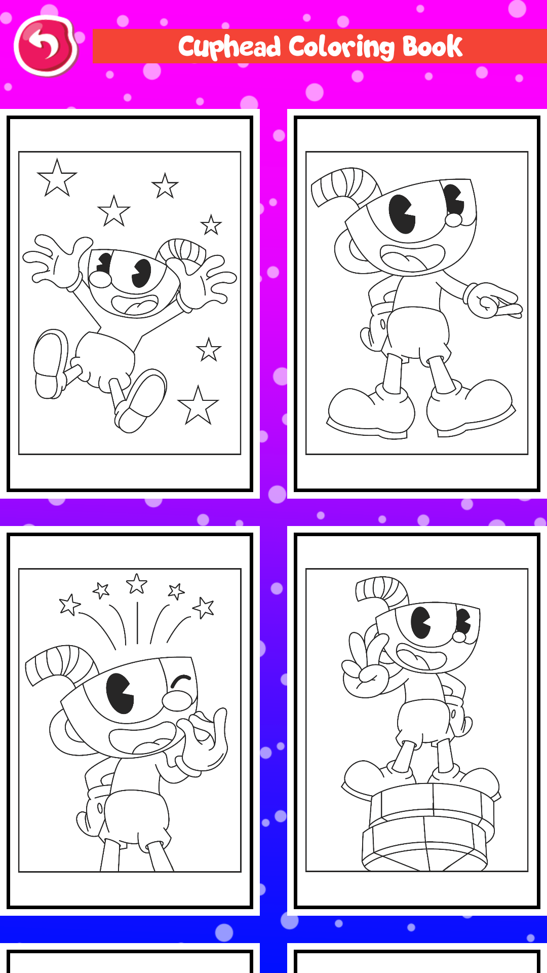 Glitter Painting Show Cuphead Coloring Book App on Amazon Appstore