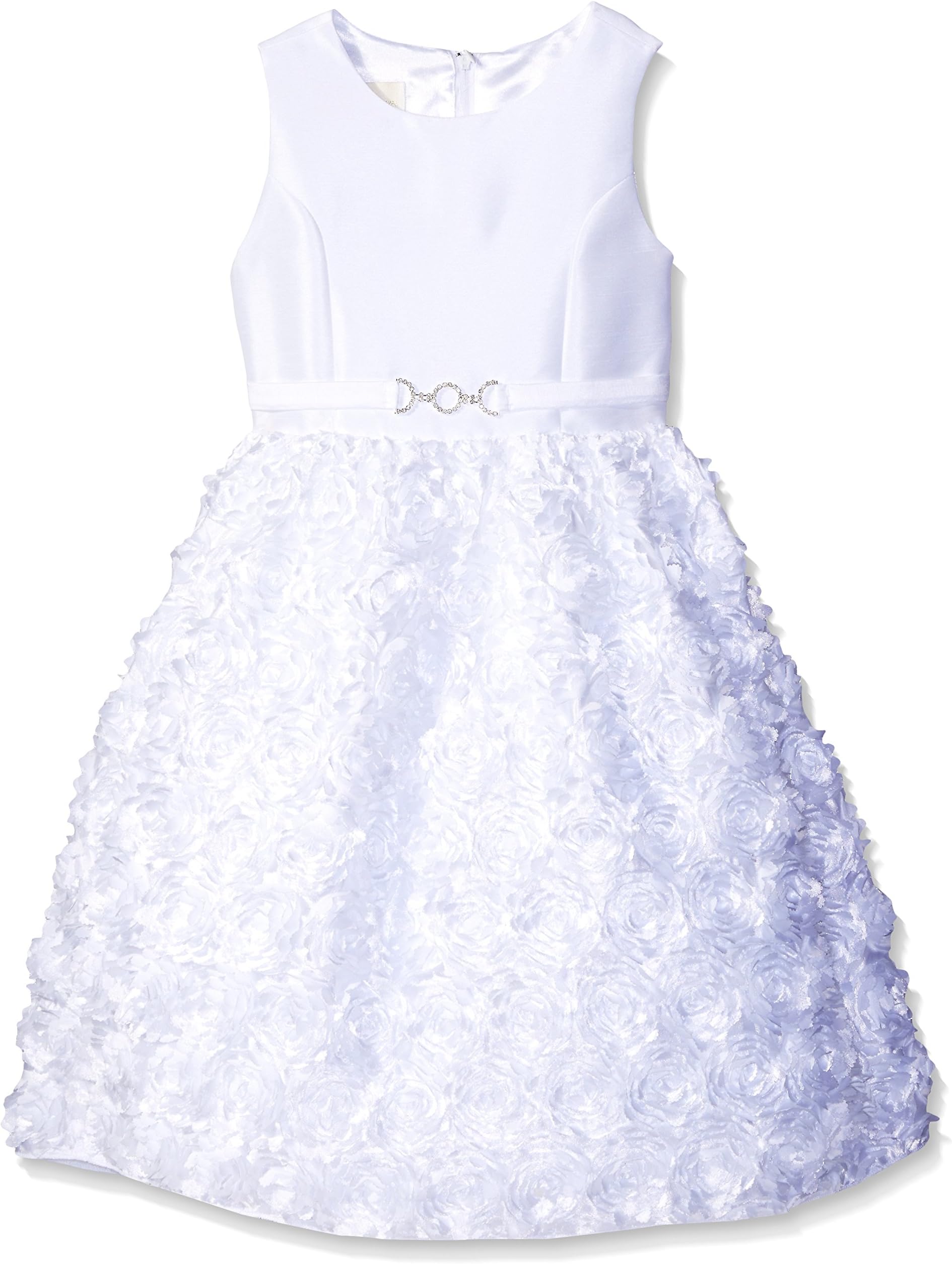 American Princess Girls' Buckle Dress with Ribbon Skirt