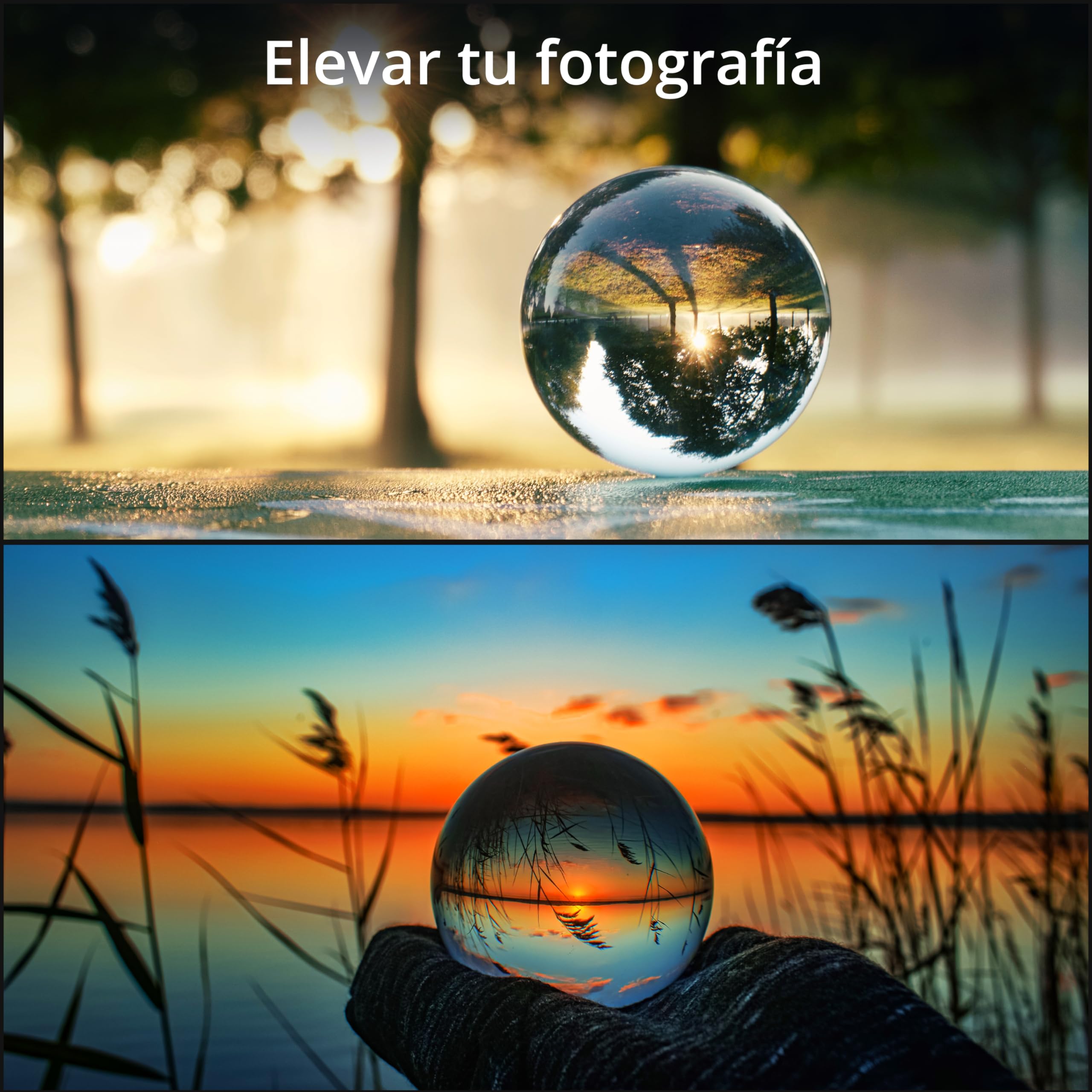 Winter Shore Juego de Fotografía de Vidrio (Pack de 4) - Prisma Triangular, Bolas de Cristal Óptico K9, Cubo, Pirámide, Accesorios Geométricos Enseñar, Jugar, Aprender, Decoracion, Fotos Creativas